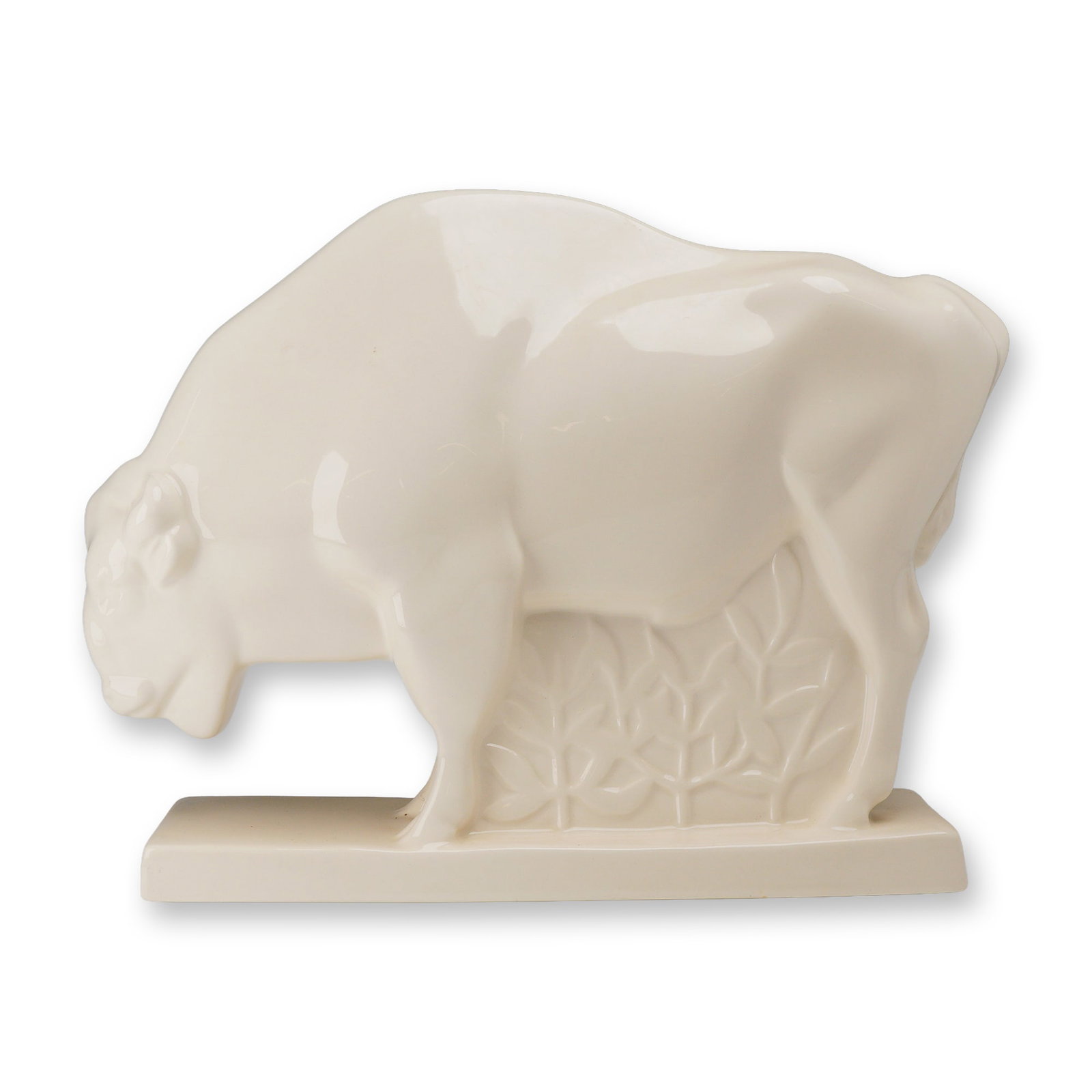John Skeaping for Wedgwood White Glazed Figurine, Bison (1 of 4)