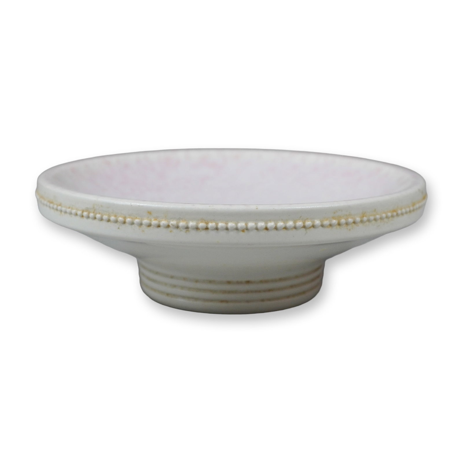 Wedgwood Norman Wilson Pink Experimental Glaze Ceramic Footed Bowl (1 of 3)