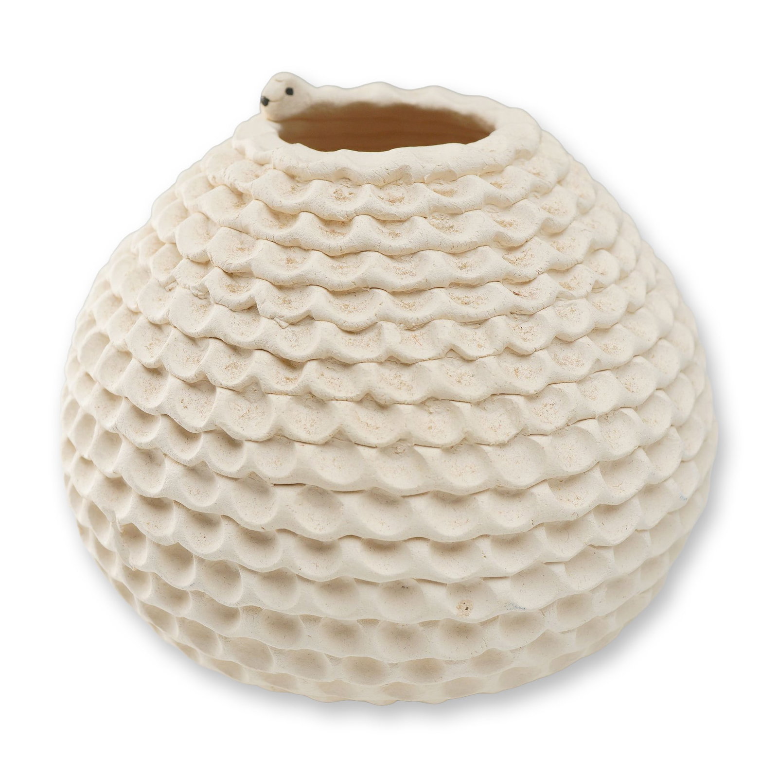Jackie Shutiva Histia Acoma Pueblo Corrugated Beehive Snake Vessel (1 of 3)