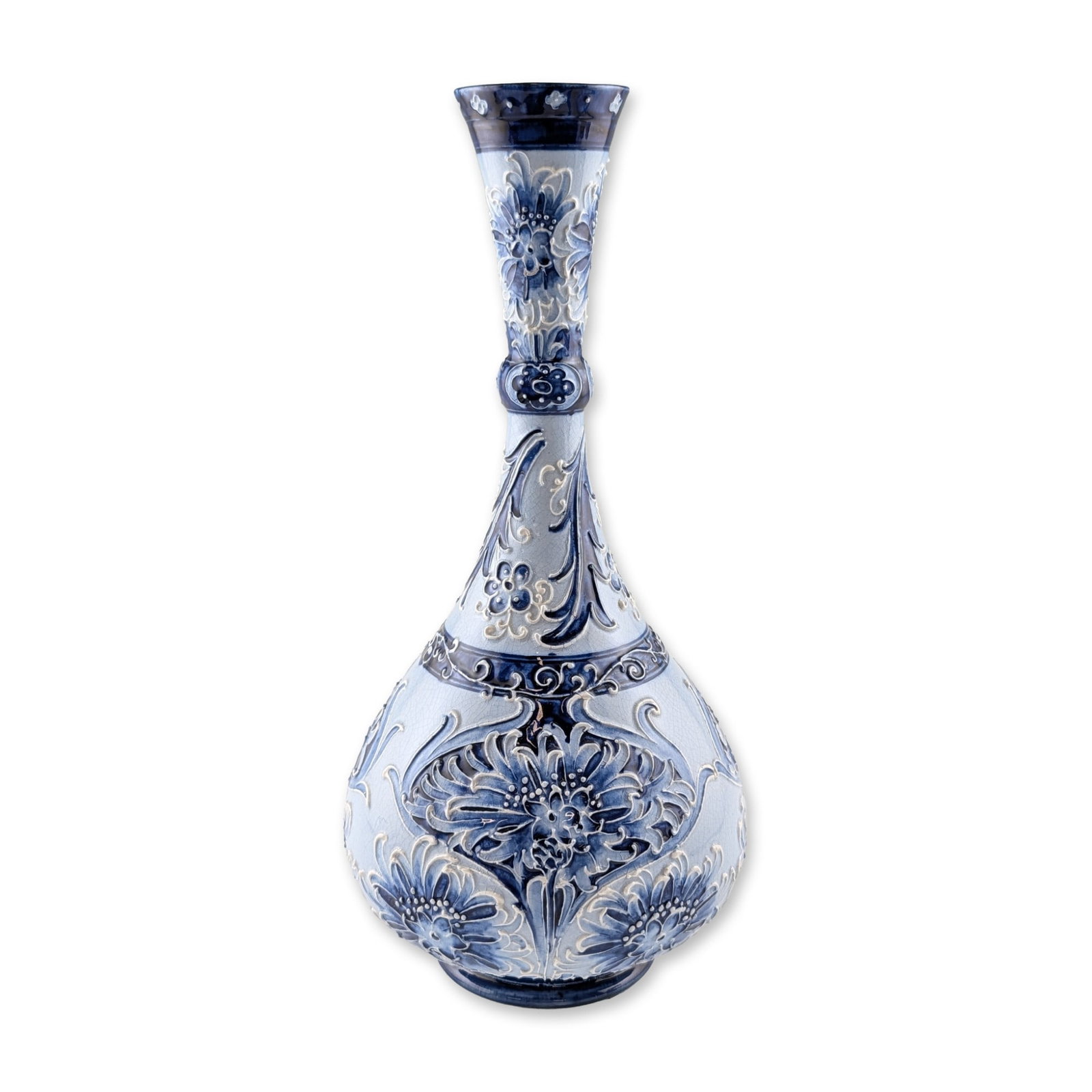 Moorcroft for James Macintyre Florian Ware Vase, Blue Cornflower (1 of 3)