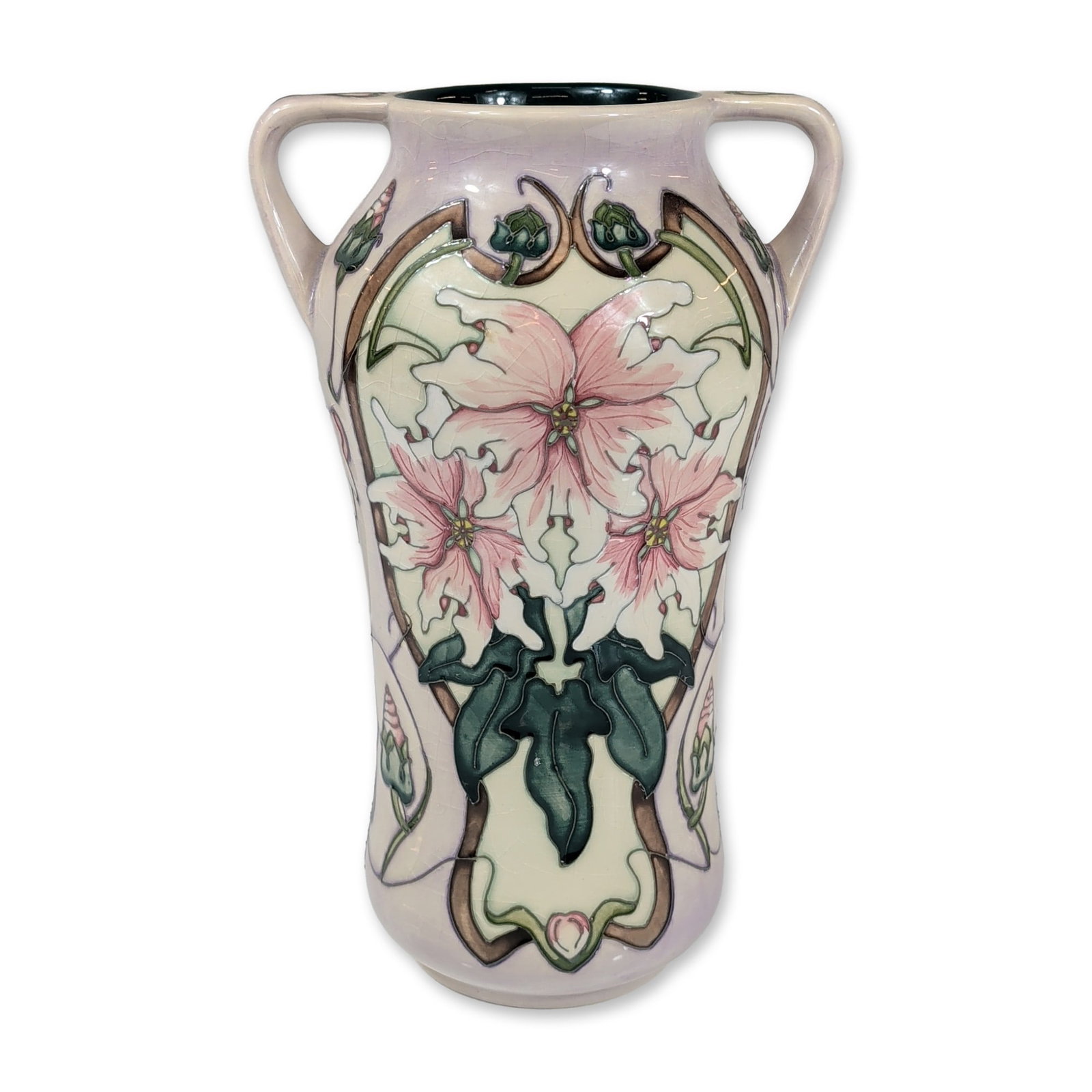 Moorcroft Blakeney Mallow Ceramic Two-Handled Vase (1 of 4)