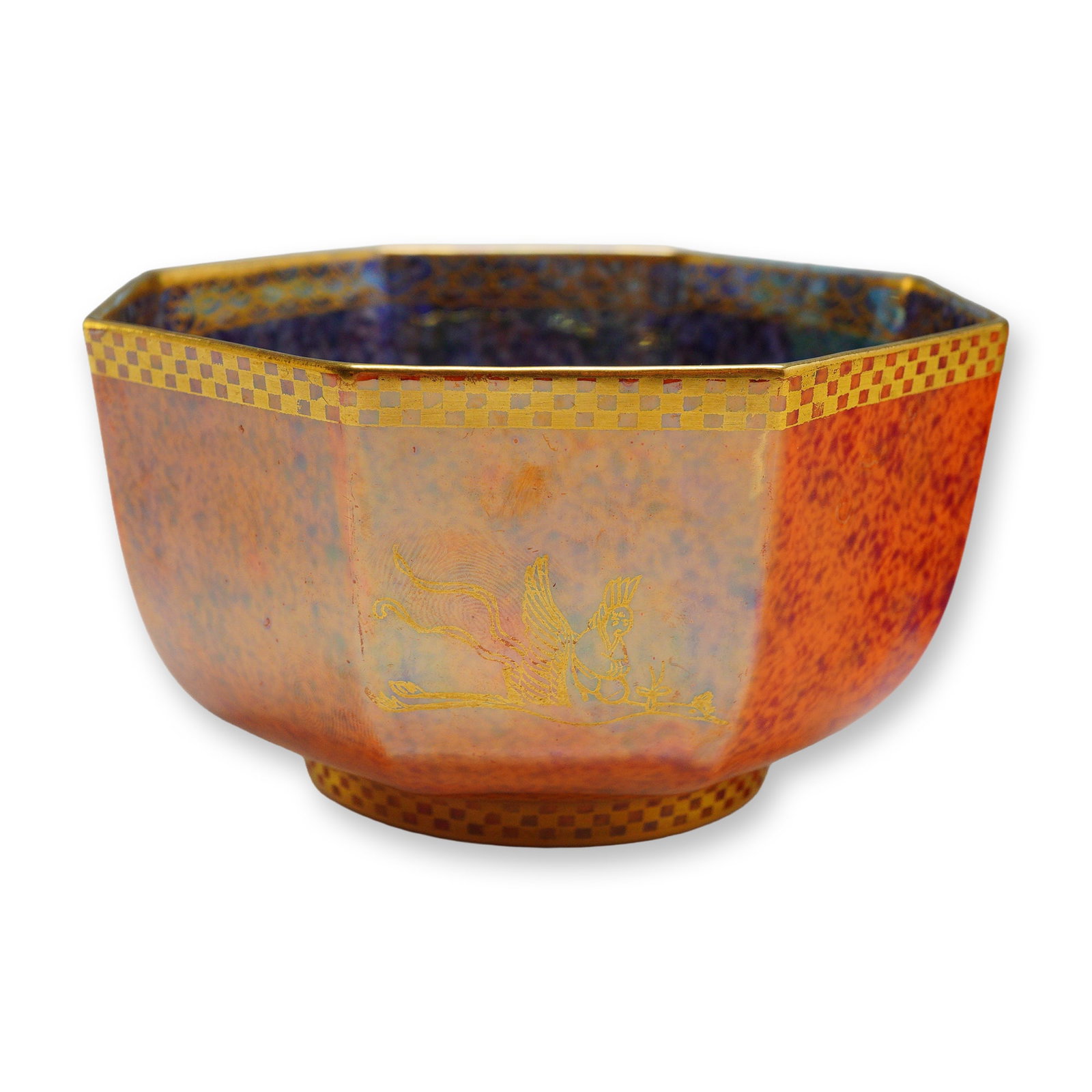 Wedgwood Fairyland Lustre Octagonal Bowl, Bai-Fuku and Waso-Byo-Ye Z4825 (1 of 5)