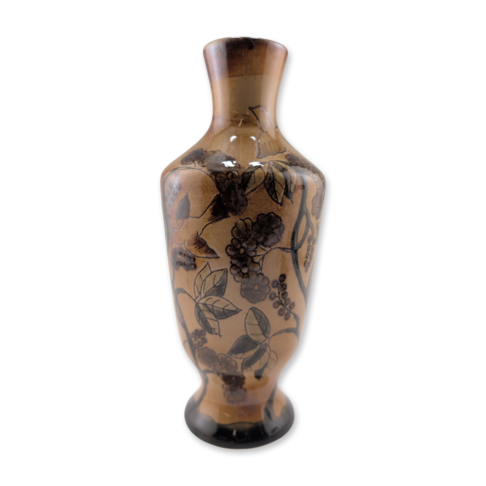Cobridge Stoneware Floral Motif Vase (1 of 3)
