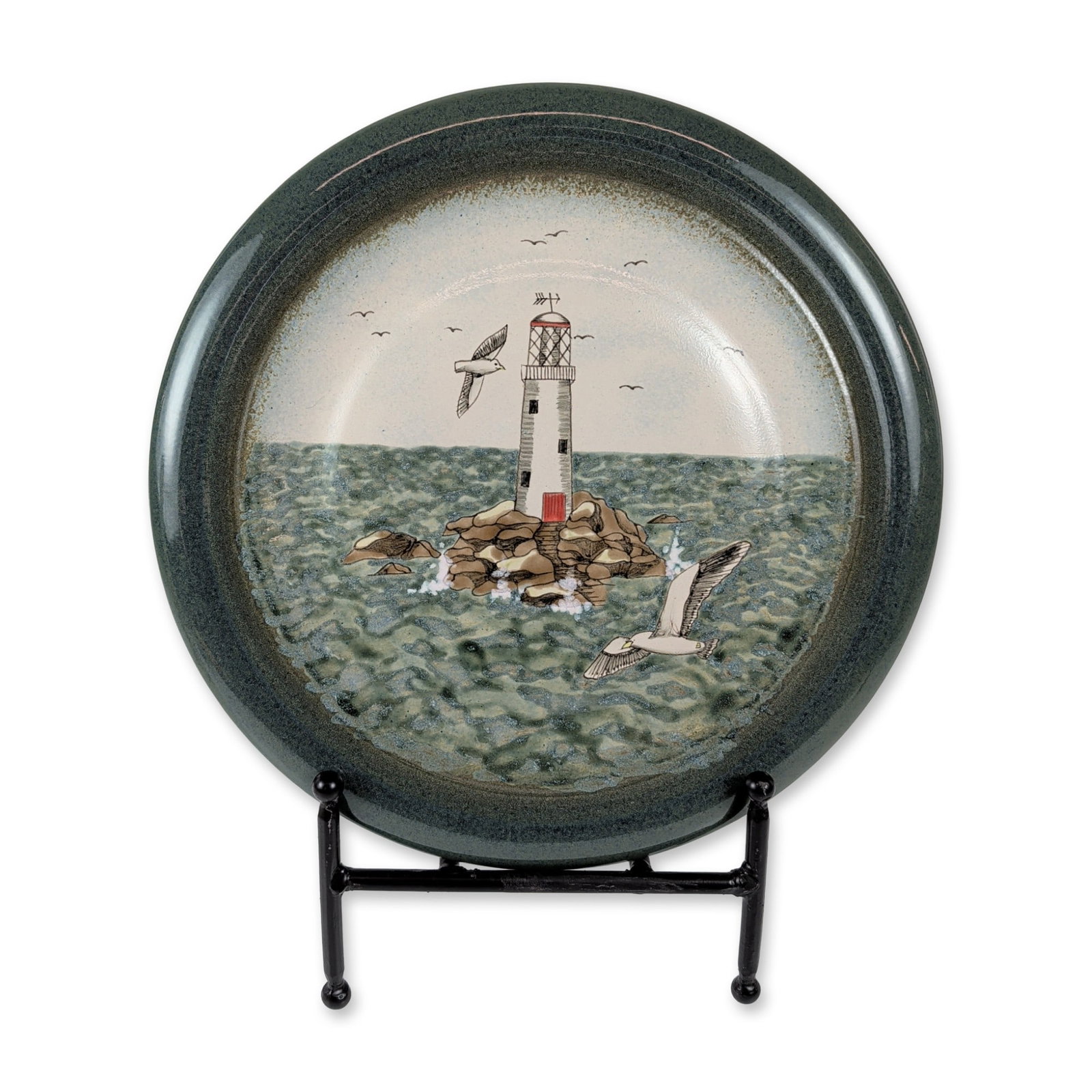 Cobridge Stoneware Large Circular Maritime Charger Plate England (1 of 6)