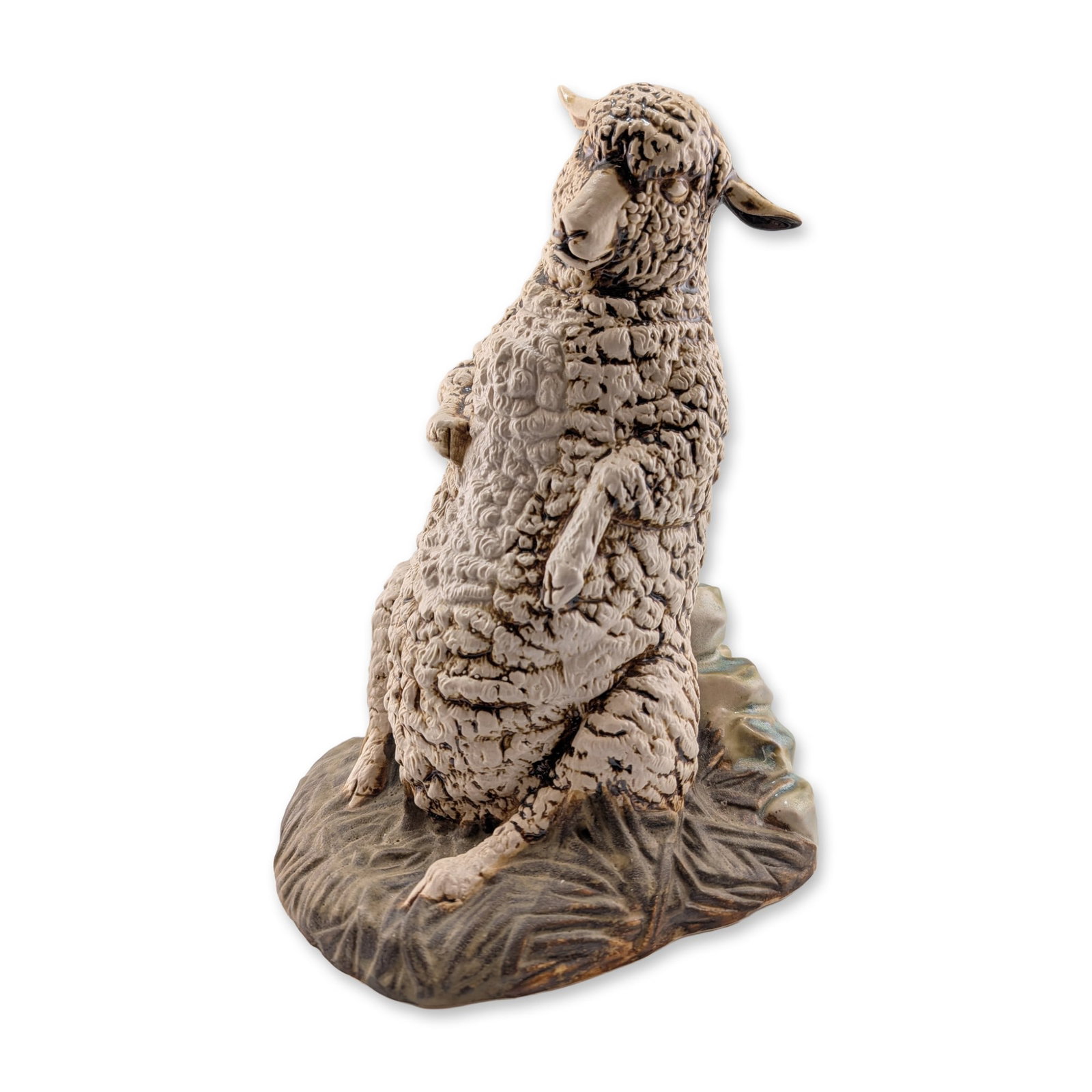 Cobridge Stoneware Sheep Figurine, The Sleeper (1 of 4)