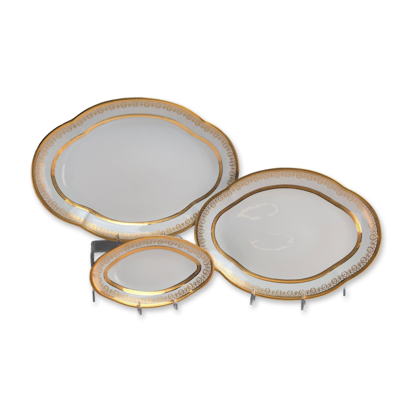 3pc Charles Field Haviland Limoges Arizona Pattern Porcelain Platters (1 of 4)
