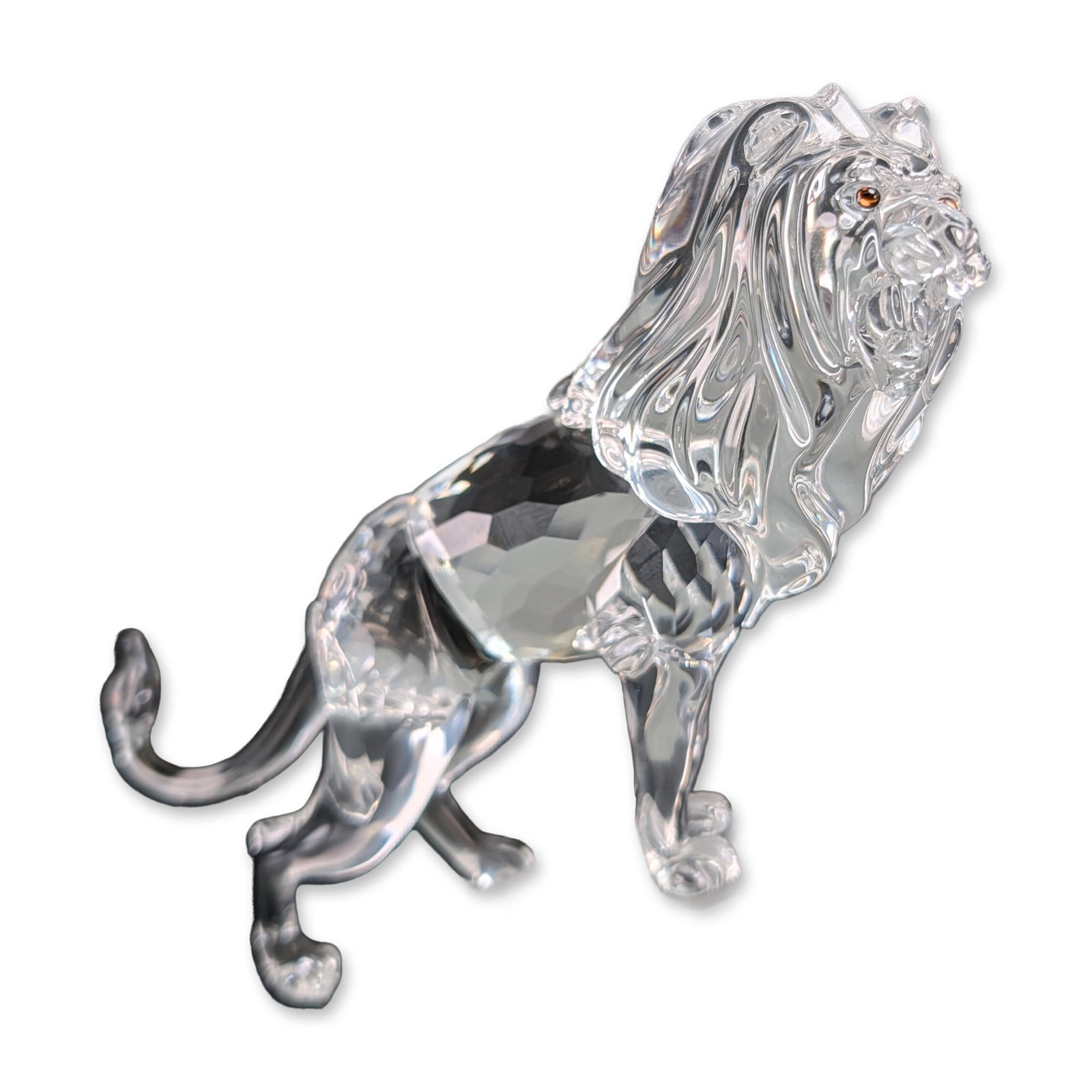 Swarovski Crystal Lion Standing on Rock Figurine (1 of 4)
