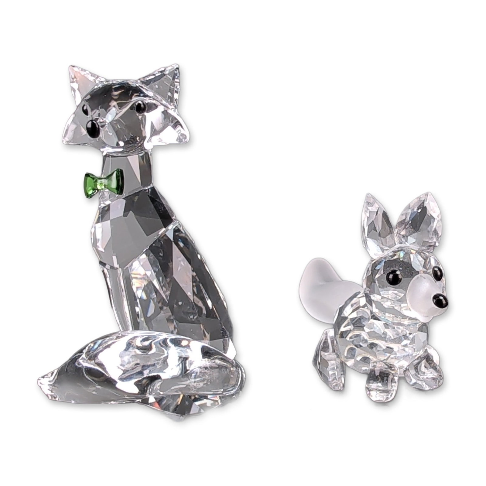2pc Swarovski Crystal Fox Figurines (1 of 4)