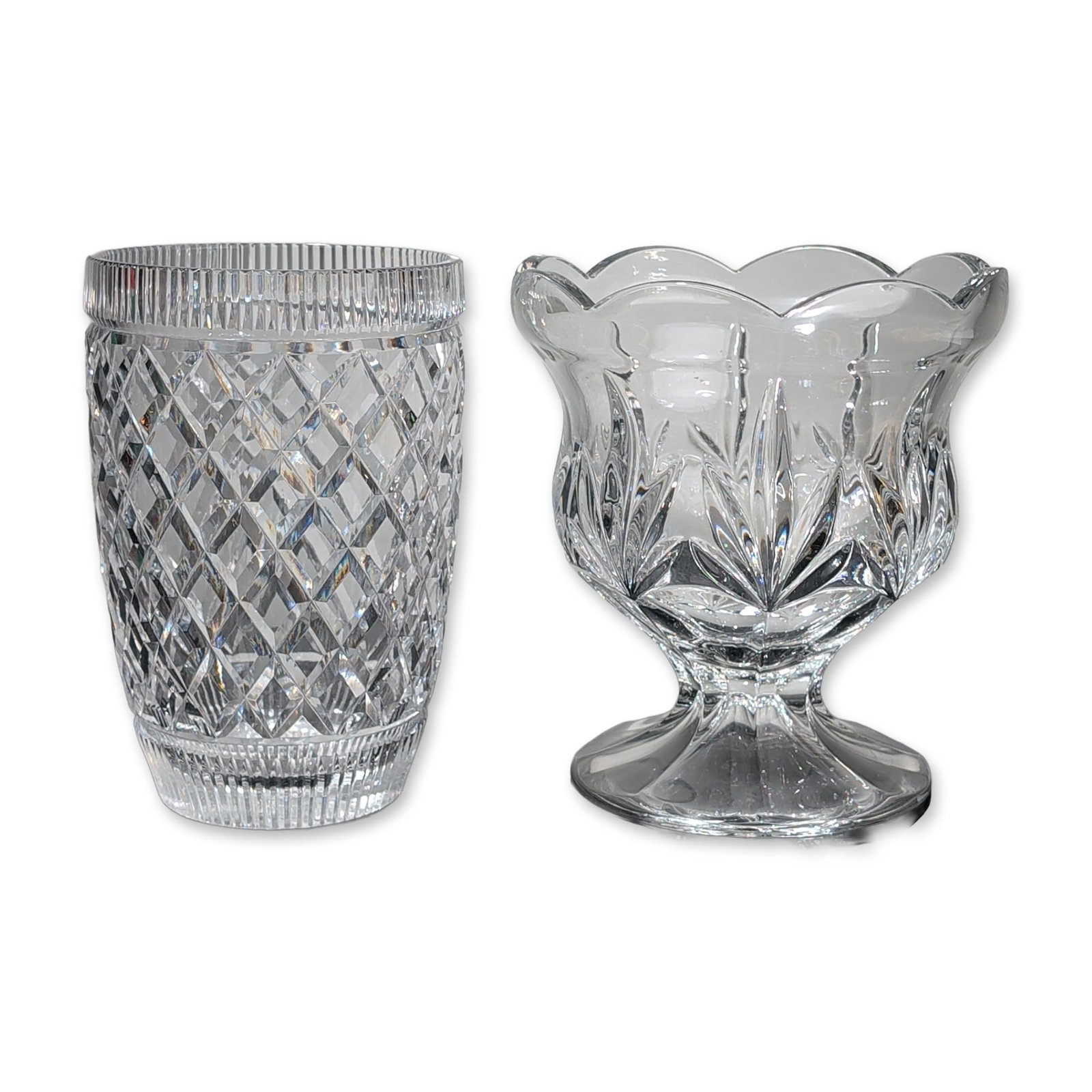 2pc Marquis by Waterford Centerpiece Pedestal Bowl and Cut Crystal Vase (1 of 4)