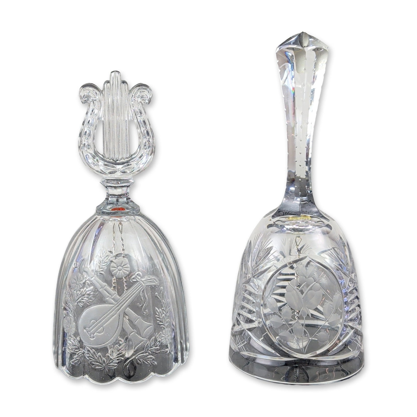 2pc Glass and Crystal Dinner Bells (1 of 4)