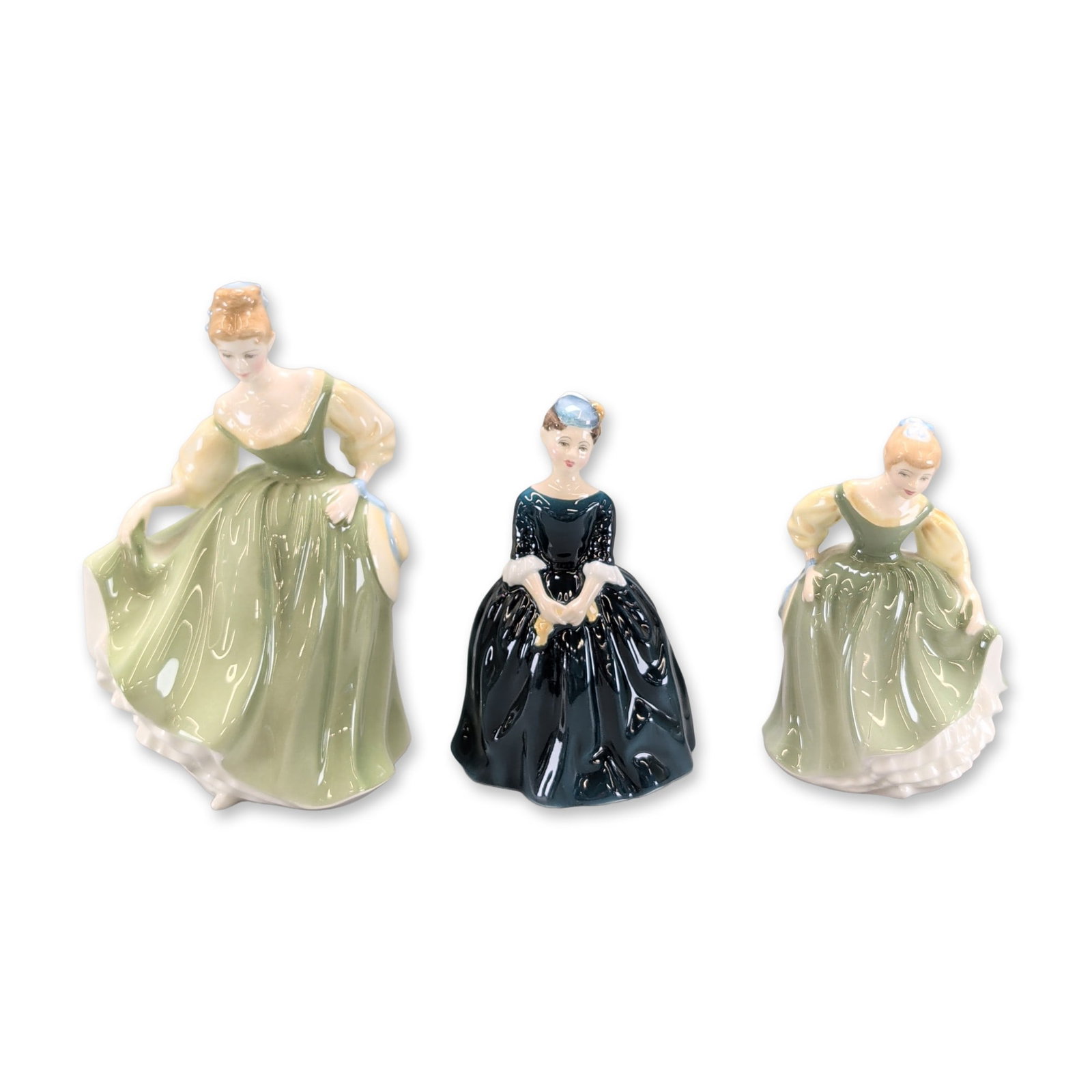 3pc Royal Doulton Porcelain Figurines (1 of 3)