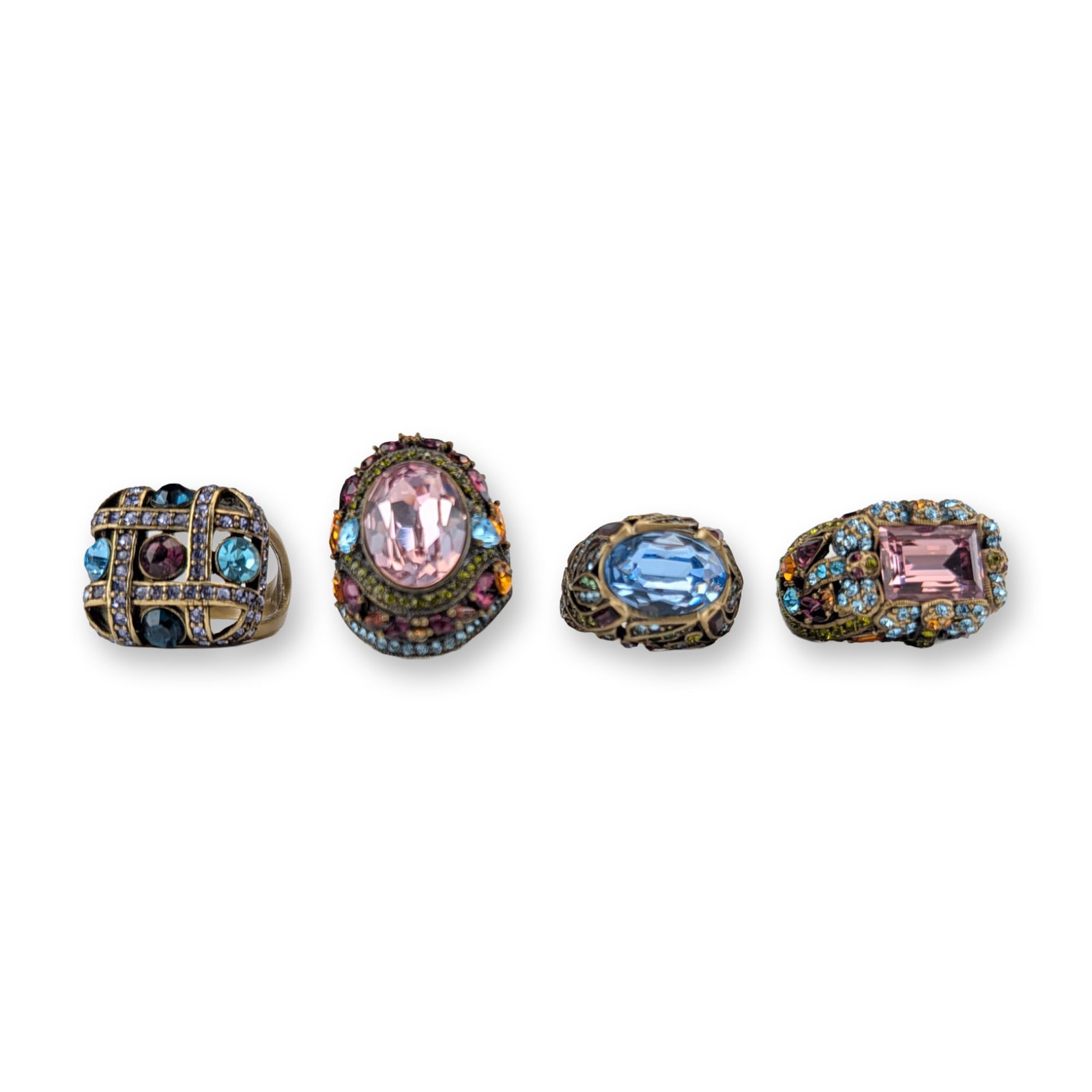 4pc Heidi Daus Crystal Statement Rings (1 of 4)