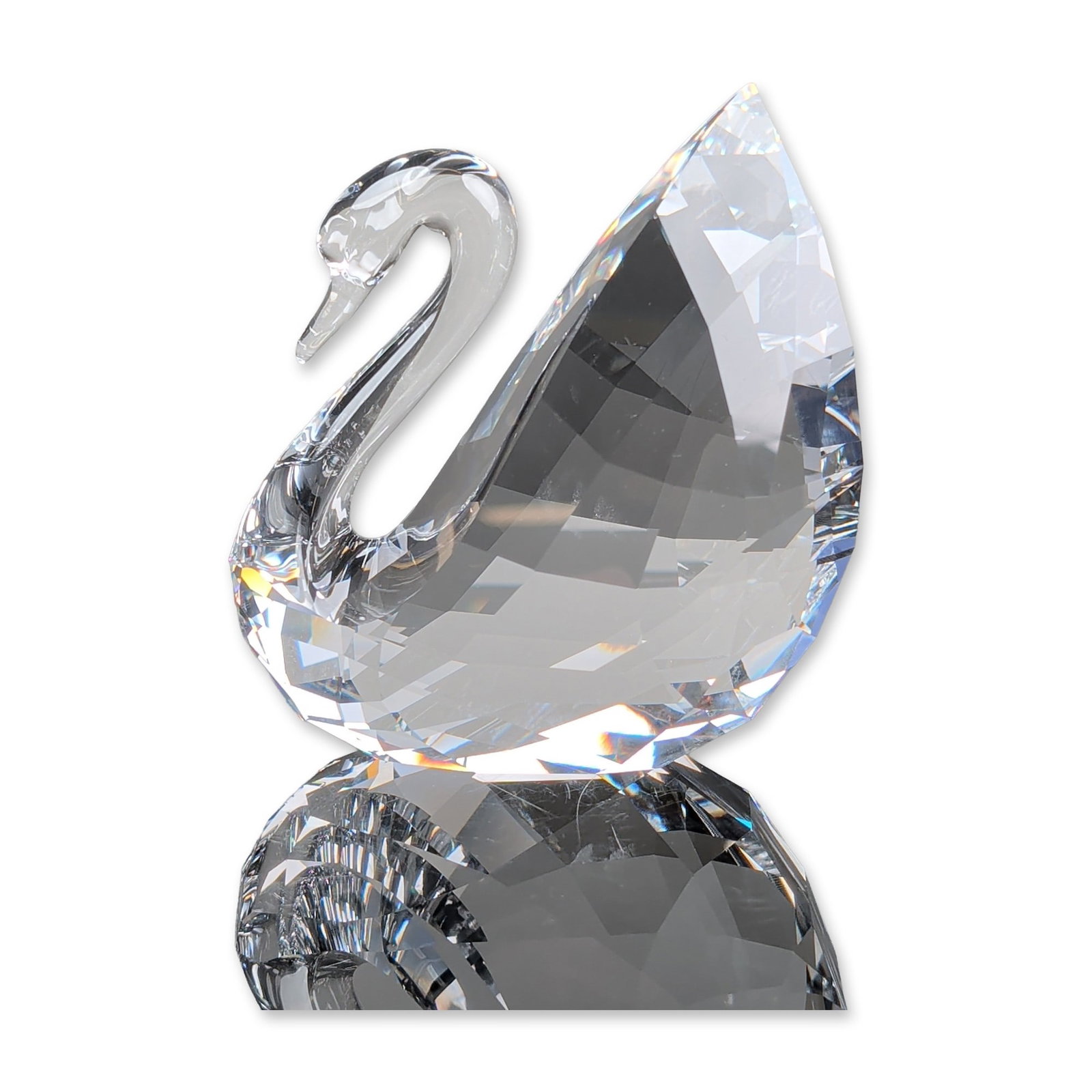 Swarovski Faceted Crystal 2016 Figurine, Large Swan (1 of 5)