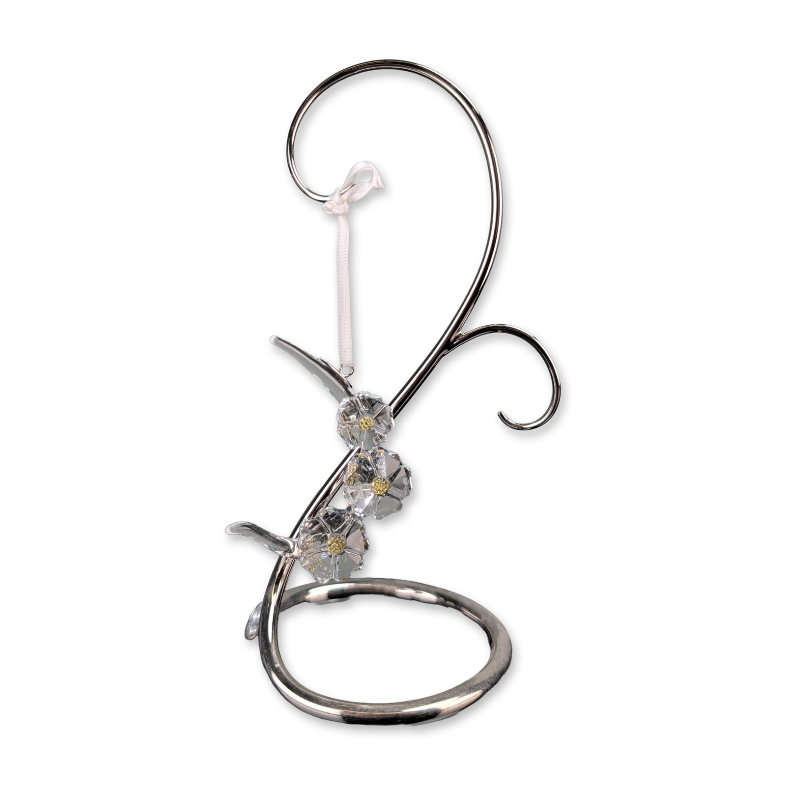 2pc Swarovski SCS Crystal Wild Flower Ornament and Stand (1 of 5)