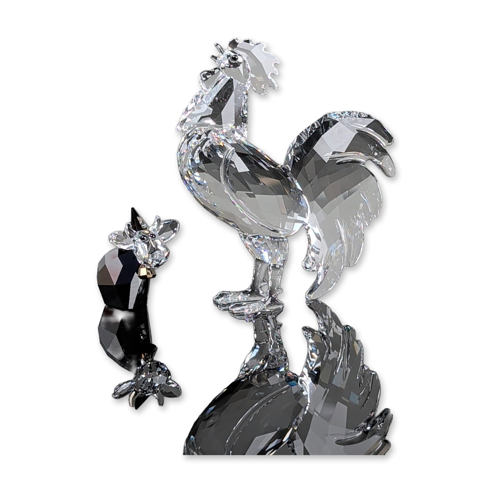 Two Swarovski Crystal Figurines, Lovlots Mini Birthday Princess Mo & Rooster (1 of 5)