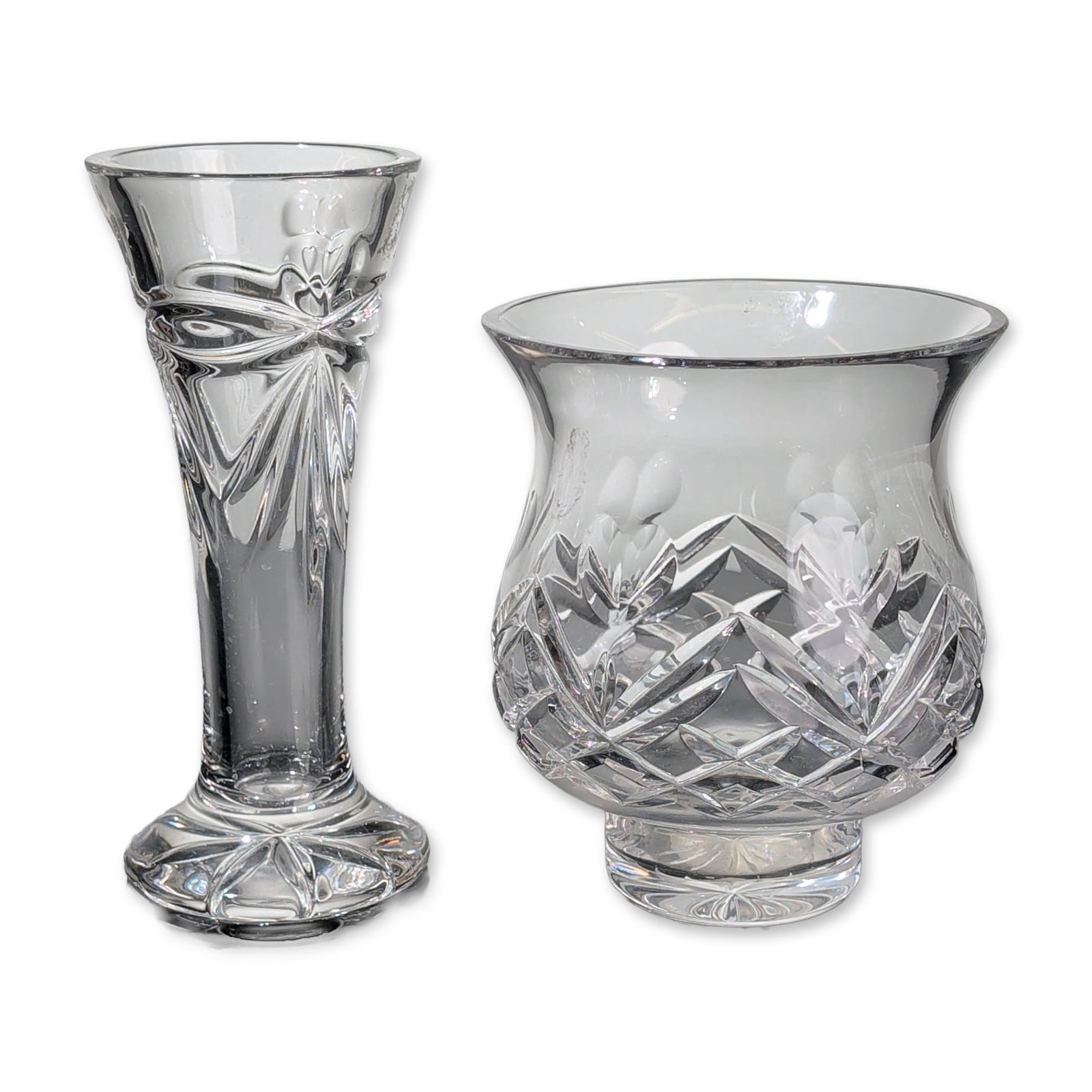 Two Waterford Crystal With Love Hurricane Lamp and Millennium Love Heart Bud Vase (1 of 4)