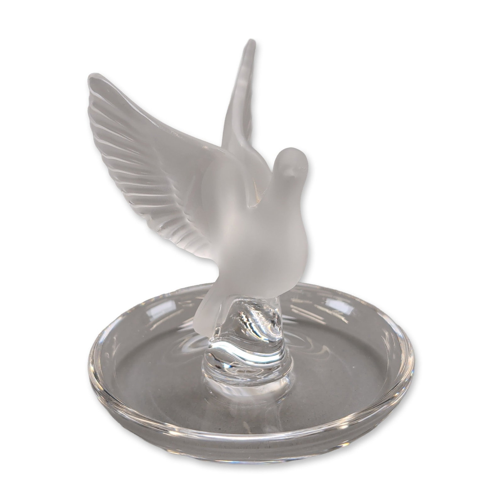 Lalique Frosted Crystal Thalie Bird Ring Holder (1 of 4)