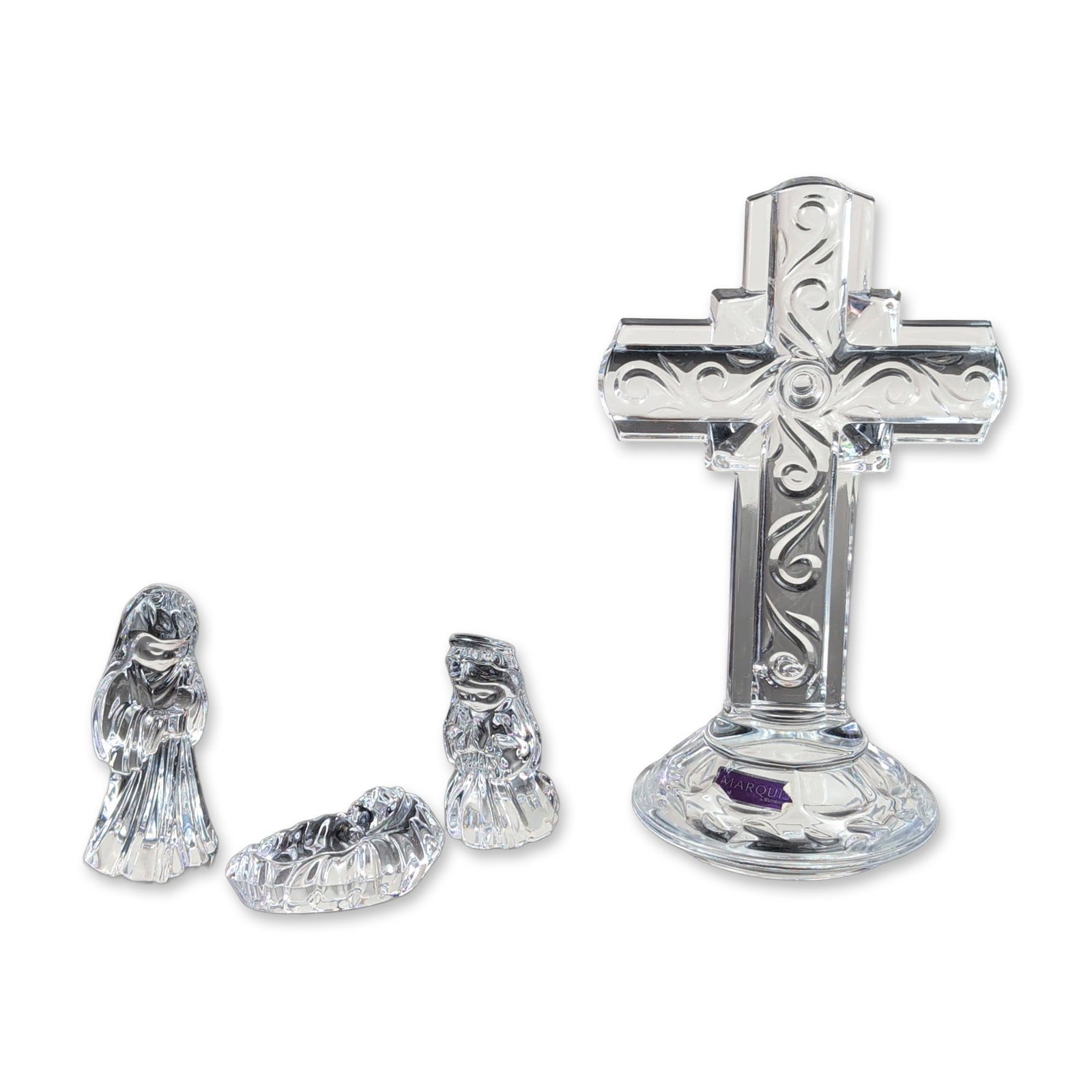 4pc Marquis by Waterford Crystal Cross and Nativity Collection (1 of 5)