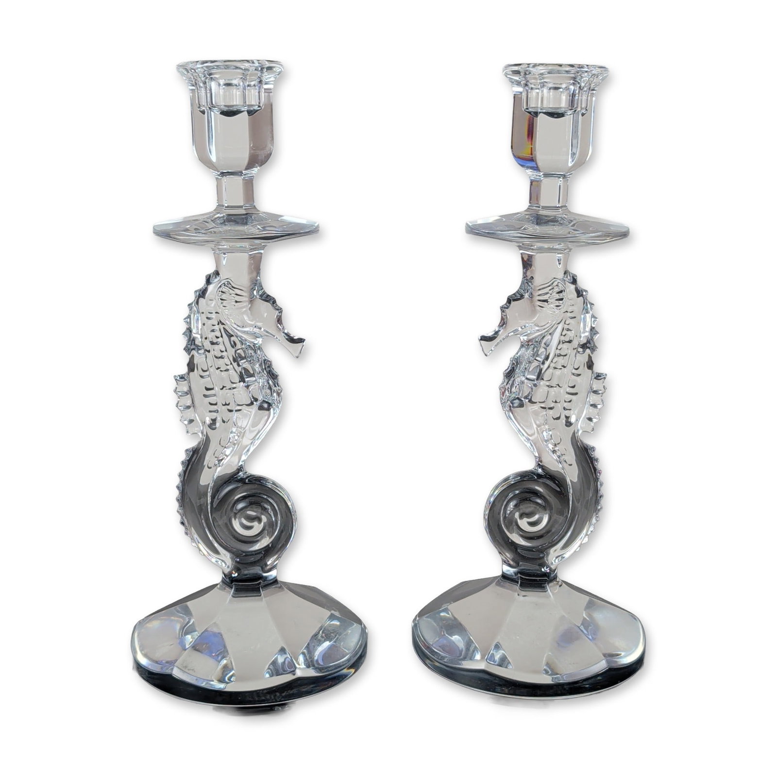 Pair of Waterford Crystal Seahorse Candlesticks (1 of 5)