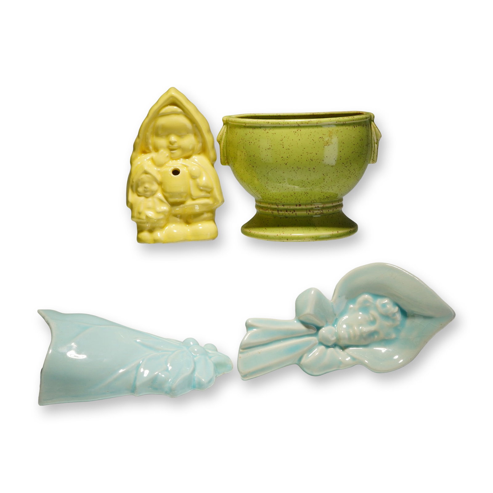 4pc McCoy Pottery Figural Planters (1 of 3)