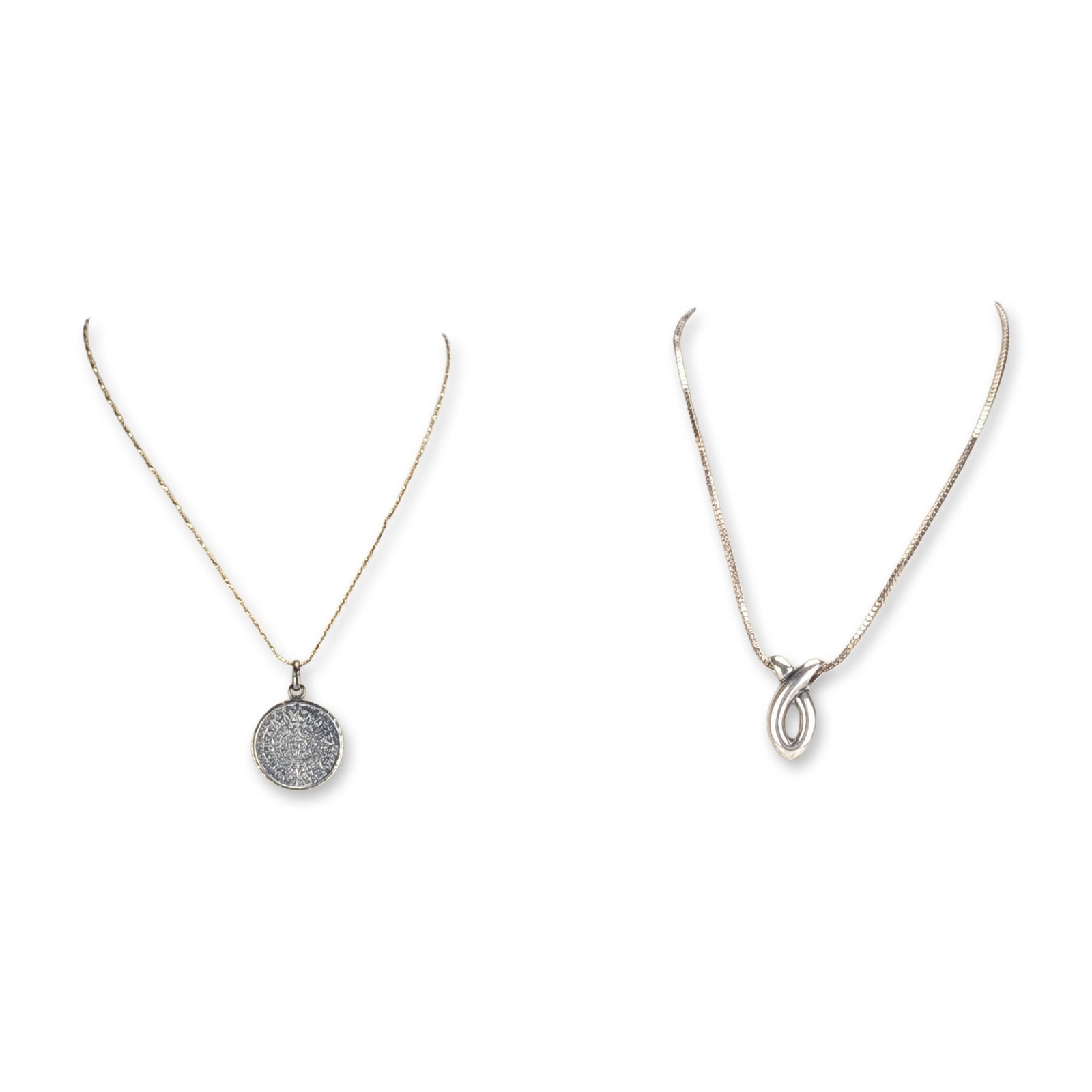 2pc Mexican and Italian Sterling Silver Pendant Necklaces (1 of 4)