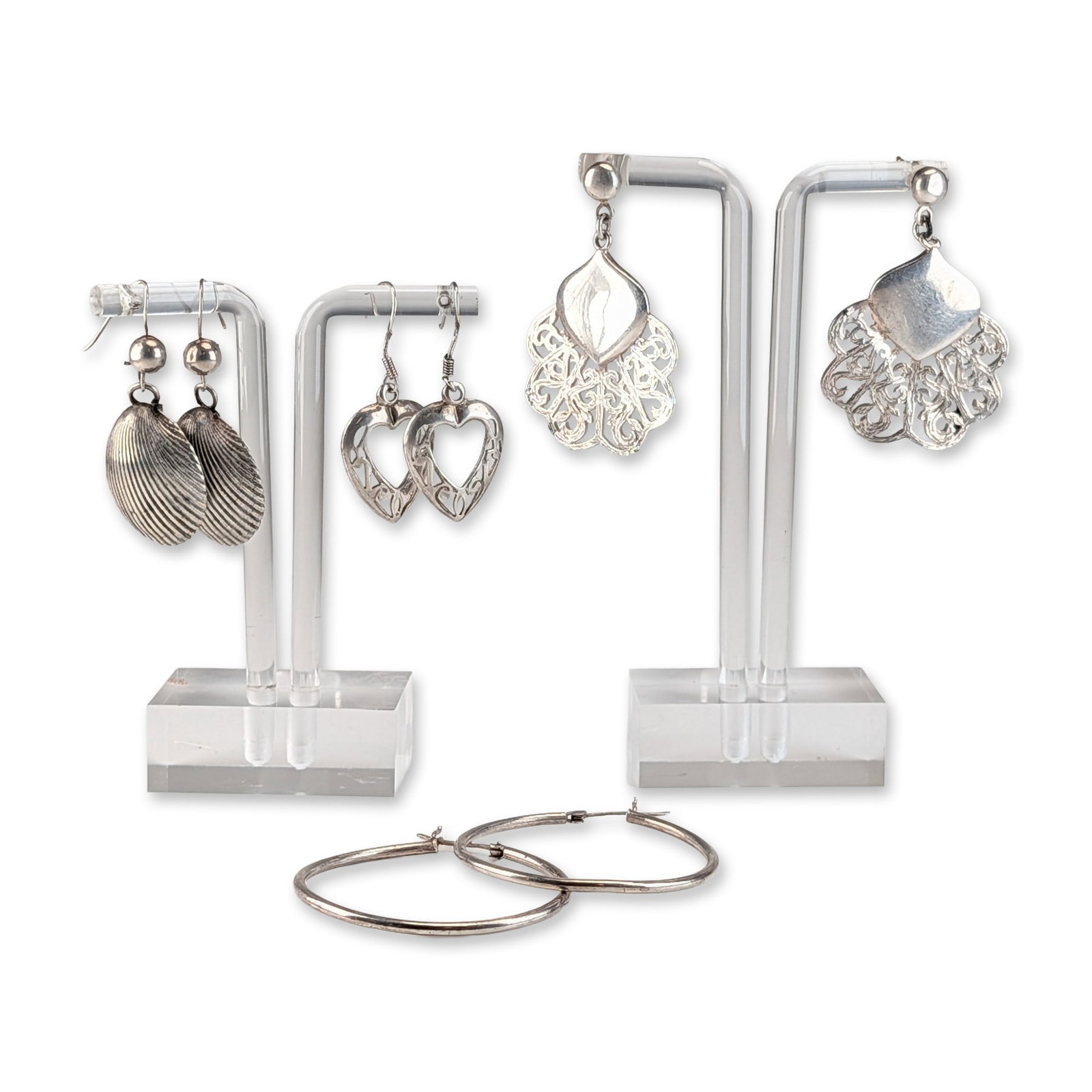 4 Pairs of Sterling Silver Earrings (1 of 6)