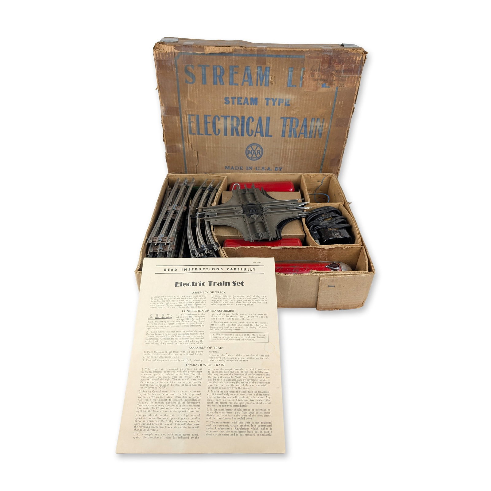 Marx Red Mercury Stream Line Electrical Train Set (1 of 4)