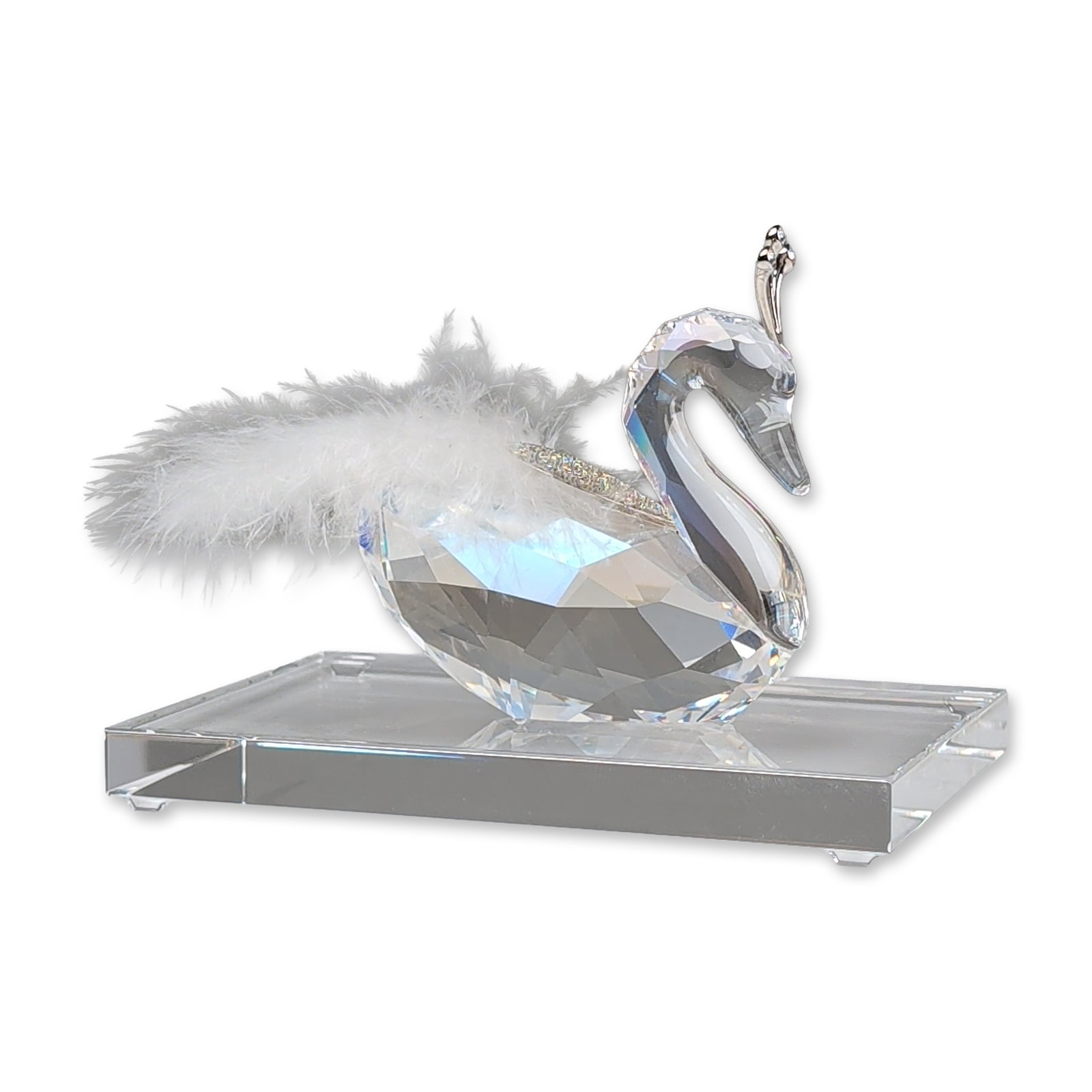 2pc Swarovski Crystal Figurine, Winter Swan and Base (1 of 5)