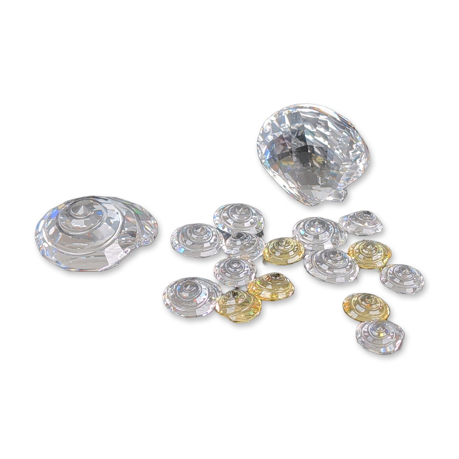 17pc Swarovski Faceted Crystal Shell Figurines (1 of 4)