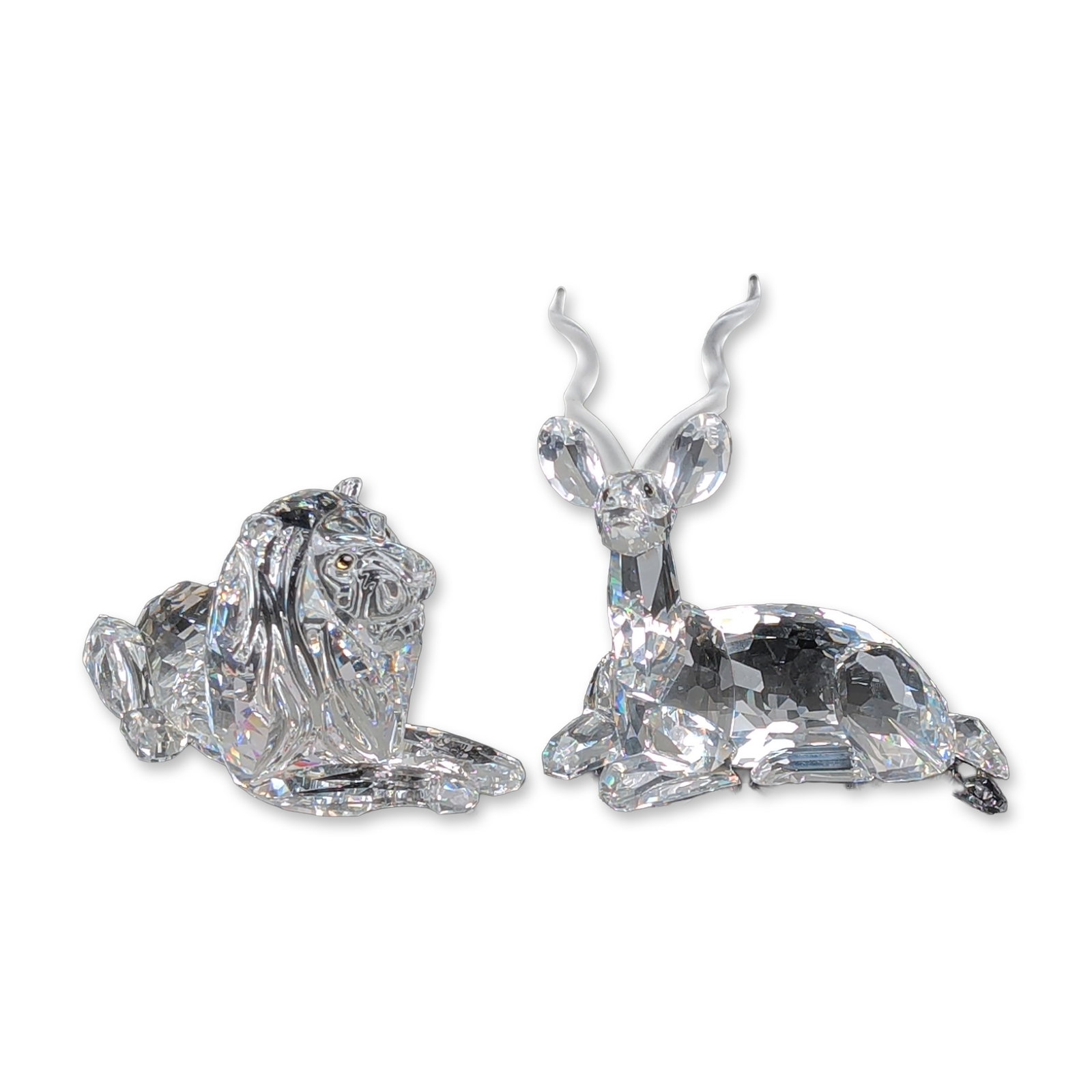 2pc Swarovski Crystal Inspiration Africa Kudu and Lion (1 of 5)