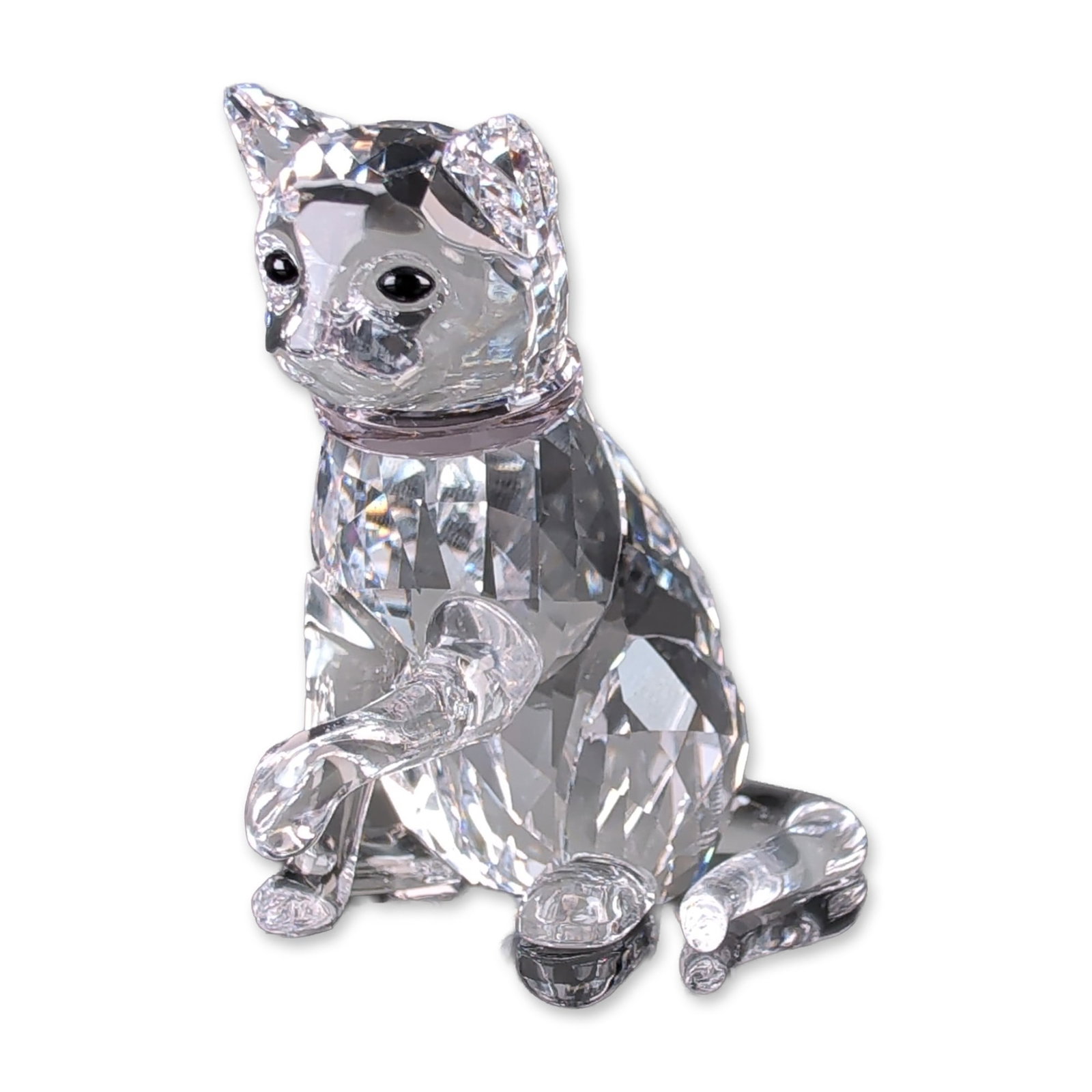 Swarovski Crystal Mother Cat with Lavender Collar Figurine (1 of 4)