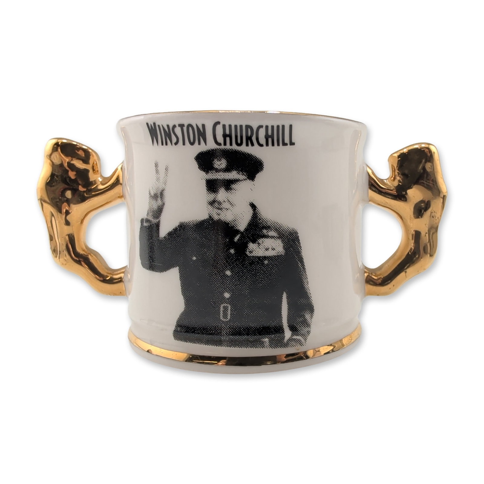 Royal Doulton Porcelain Winston Churchill Miniature Loving Cup (1 of 3)