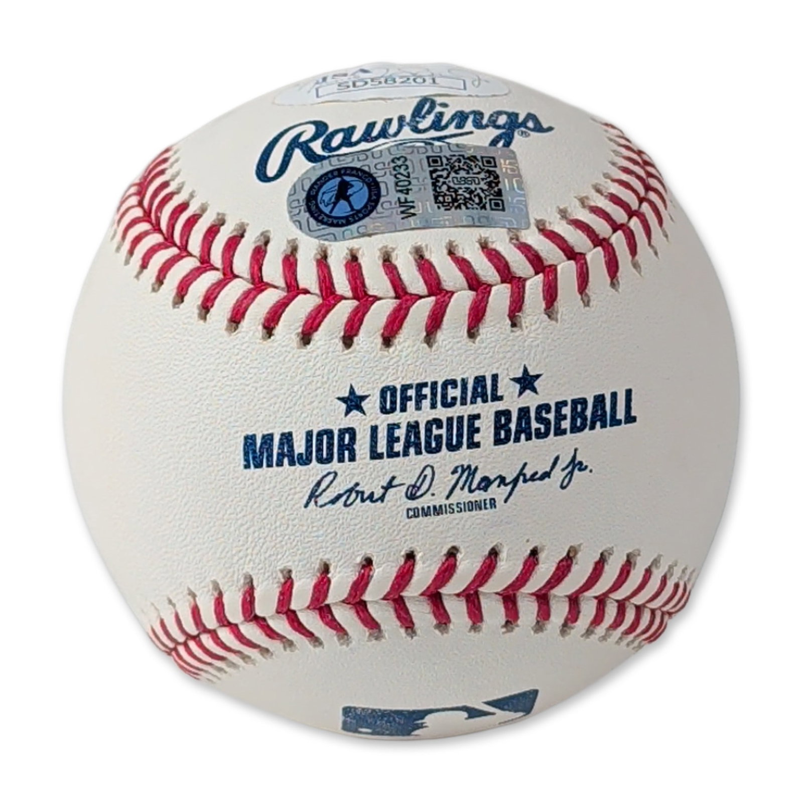 Wander Franco Signed Rawlings Official Major League Baseball: Rawlings Official Major League Baseball signed by Wander Franco. The ball is constructed of white leather with red stitching and bears the printed signature of Commissioner Robert D. Manfred Jr. A sin