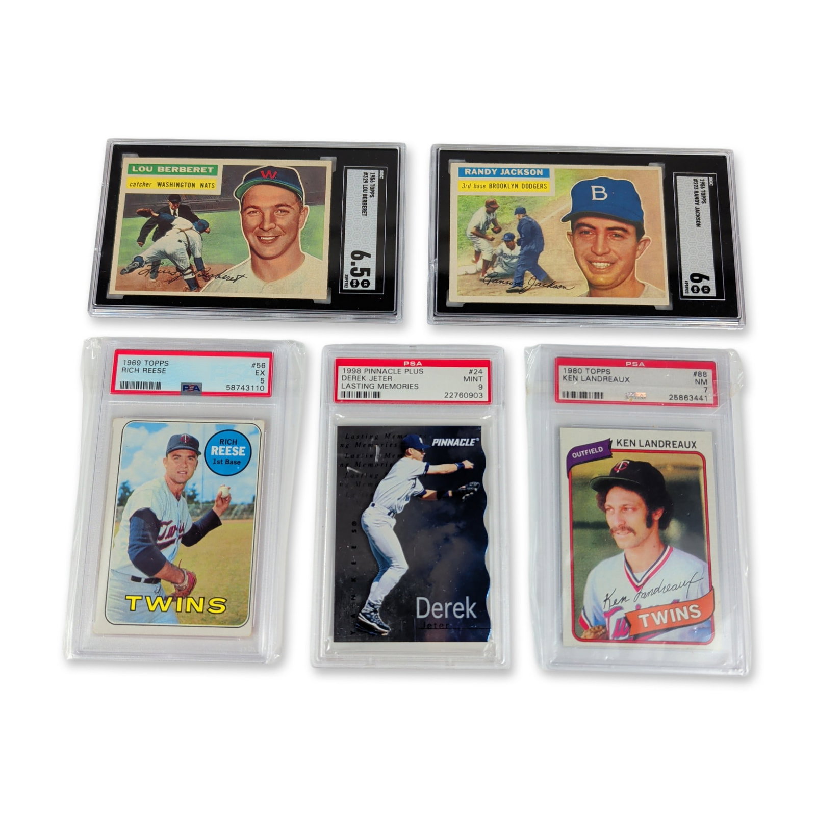 5pc Collection of Graded MLB Baseball Cards (1 of 3)