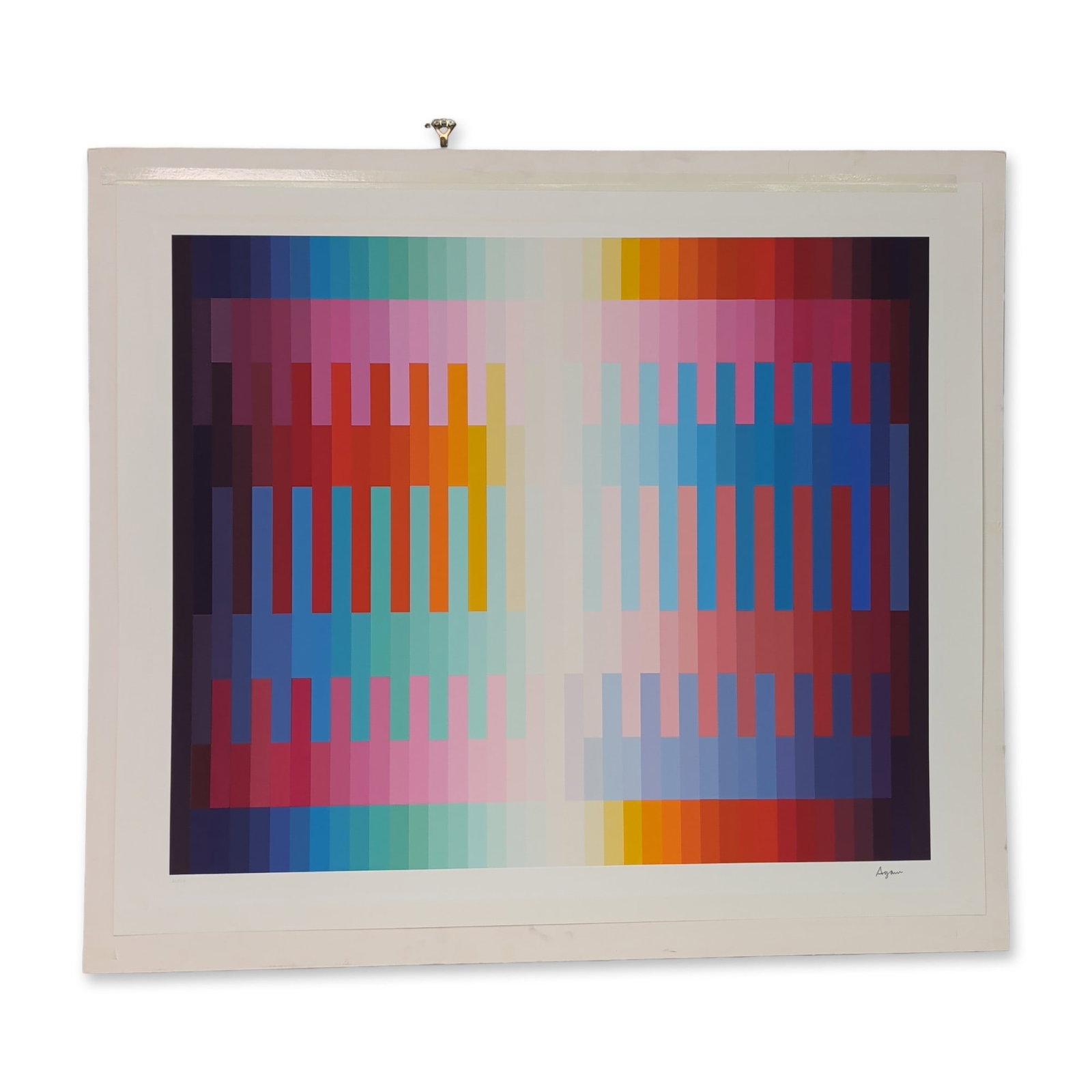 Yaacov Agam (Israeli, b. 1928), Large Serigraph on Paper, Magic Rainbow II, Signed & Numbered (1 of 8)