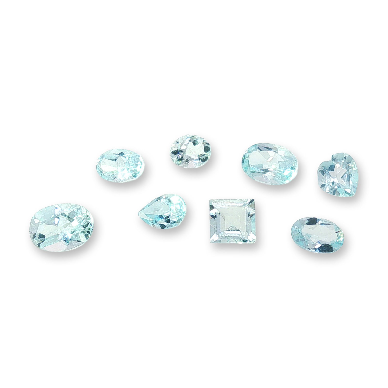 Eight Assorted Loose Blue Topaz Gemstones (1 of 4)