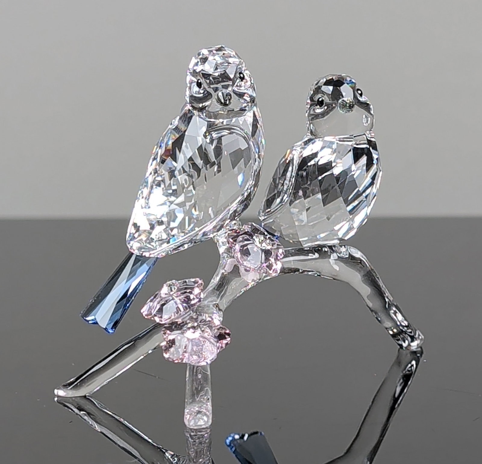 Swarovski Crystal Bird Figurine, Blue Tits / Chickadees (1 of 7)