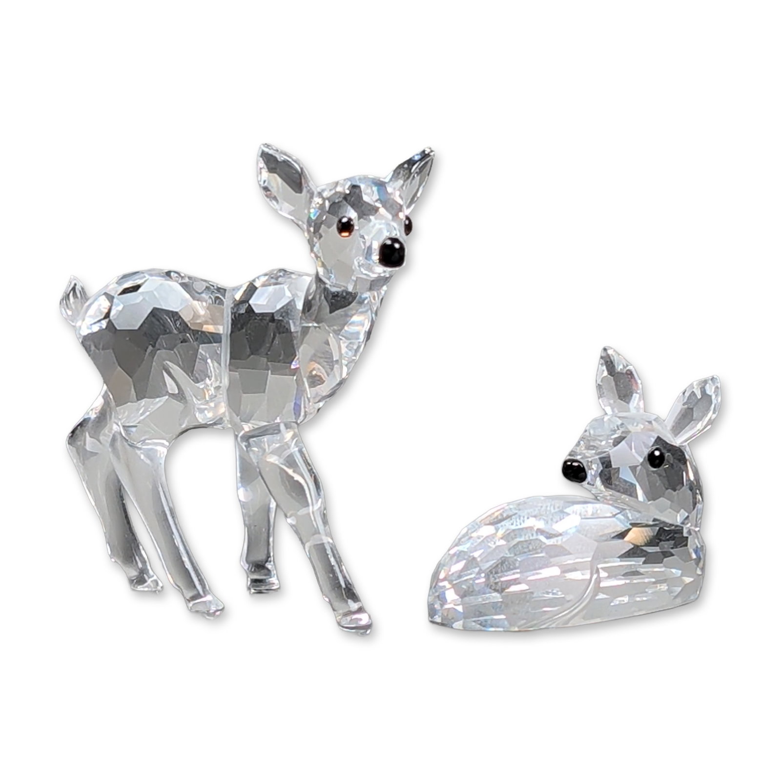 Two Swarovski Silver Crystal Animal Figurines, Fawns (1 of 4)