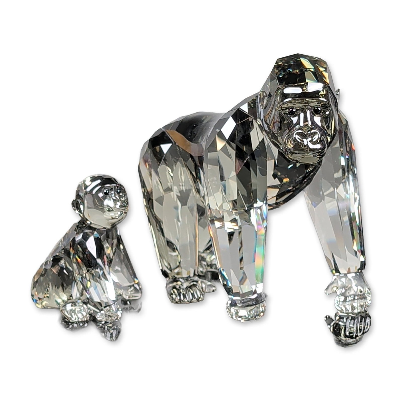Swarovski SCS 2009 Annual Edition Crystal Figurine Set, Mother and Cub Gorillas (1 of 5)