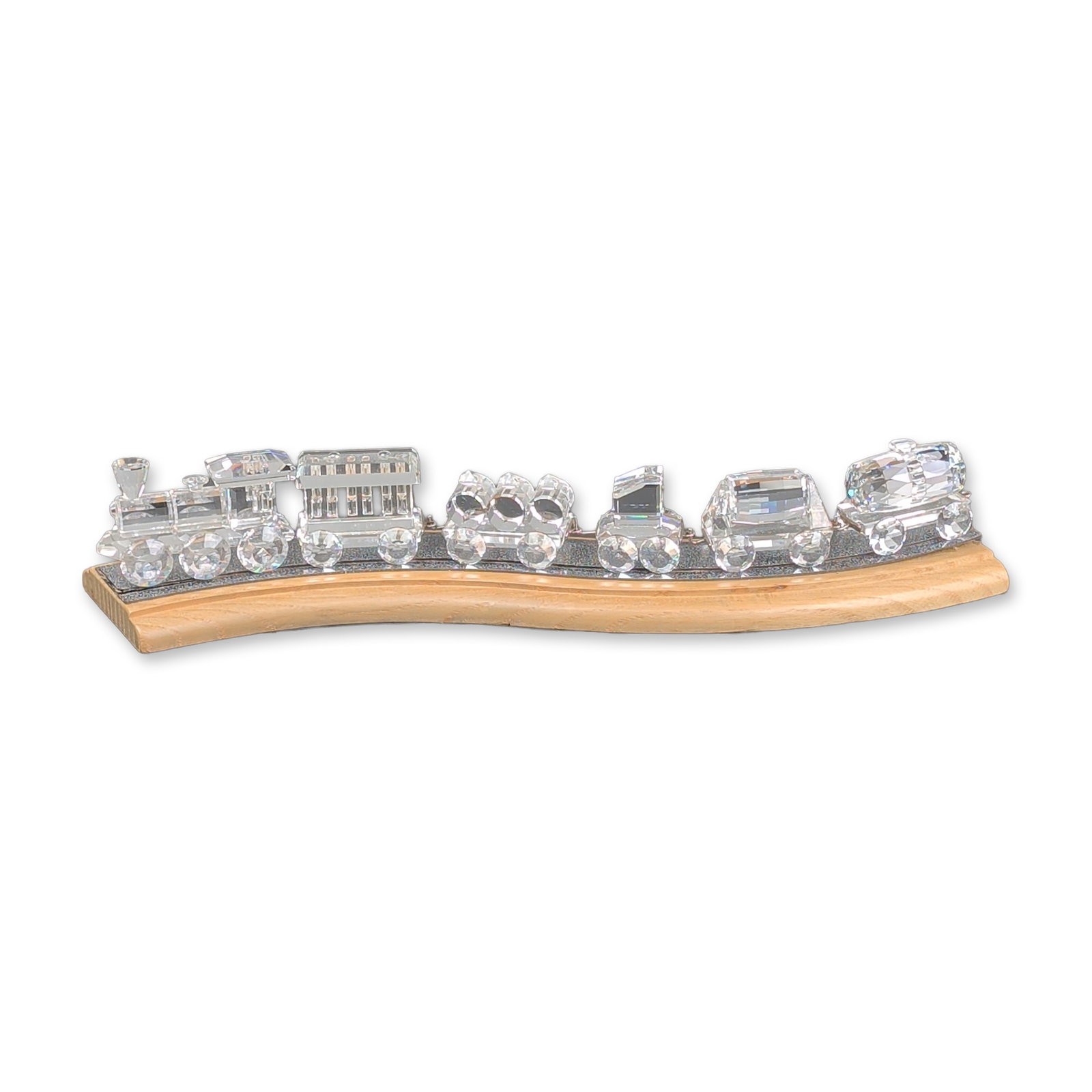 6-Piece Swarovski Silver Crystal Train Set with Display Stand (1 of 5)