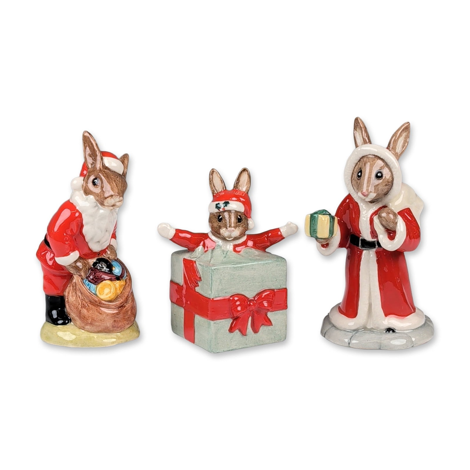 3pc Royal Doulton Bunnykins Christmas Figurines (1 of 3)