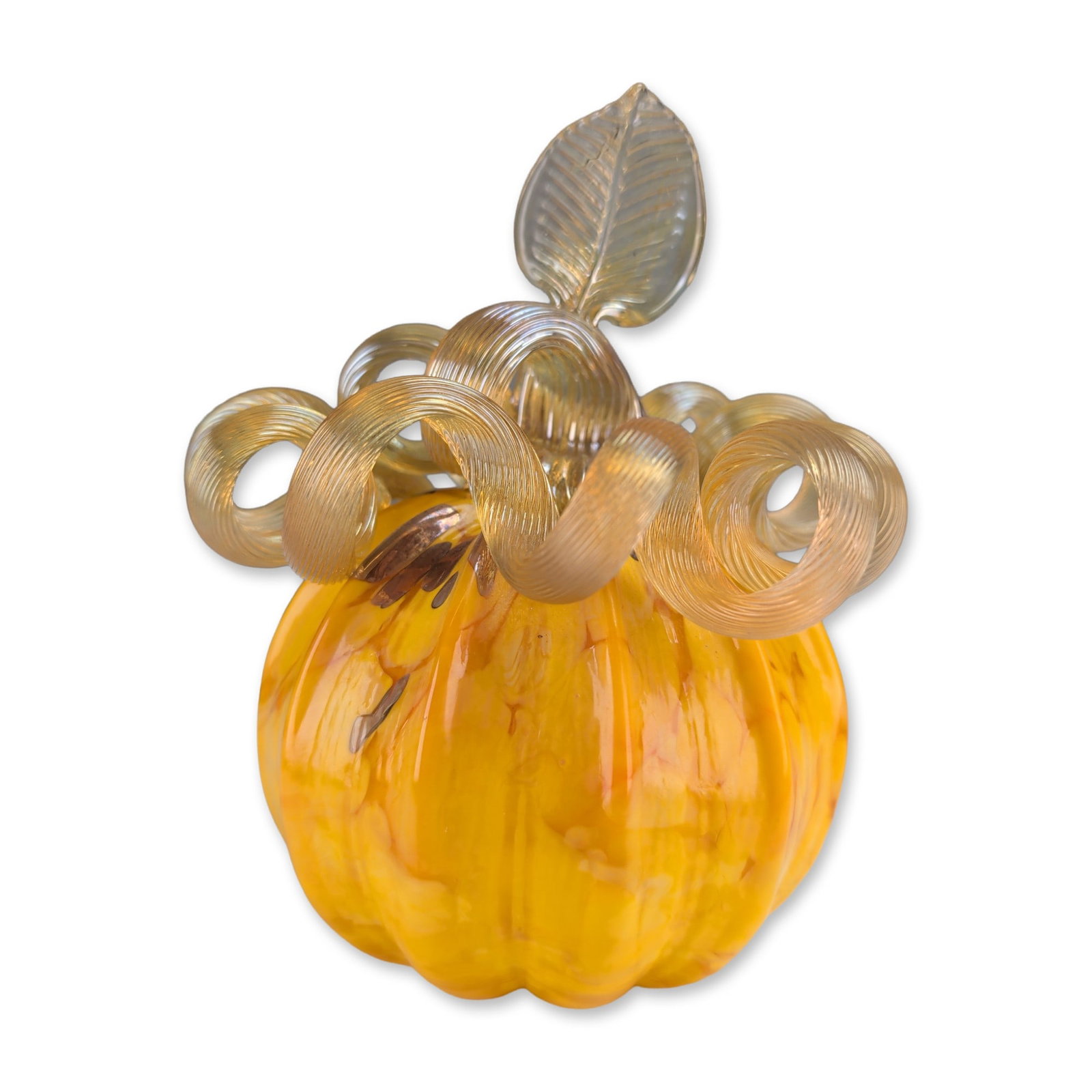 Steven Lundberg Studios Art Glass Hand-Blown Pumpkin (1 of 5)