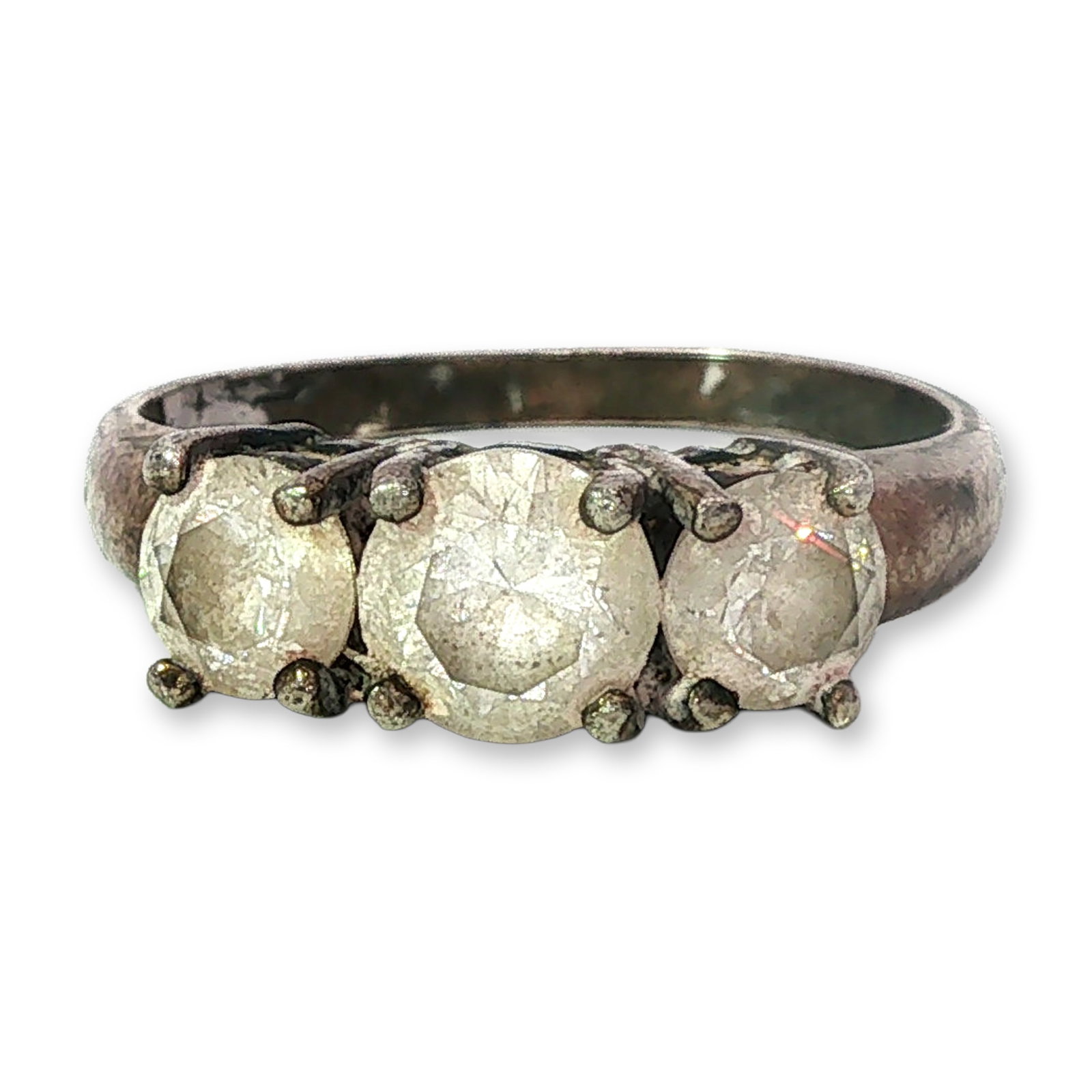 Sterling Silver Trilogy 3 Stone Ring