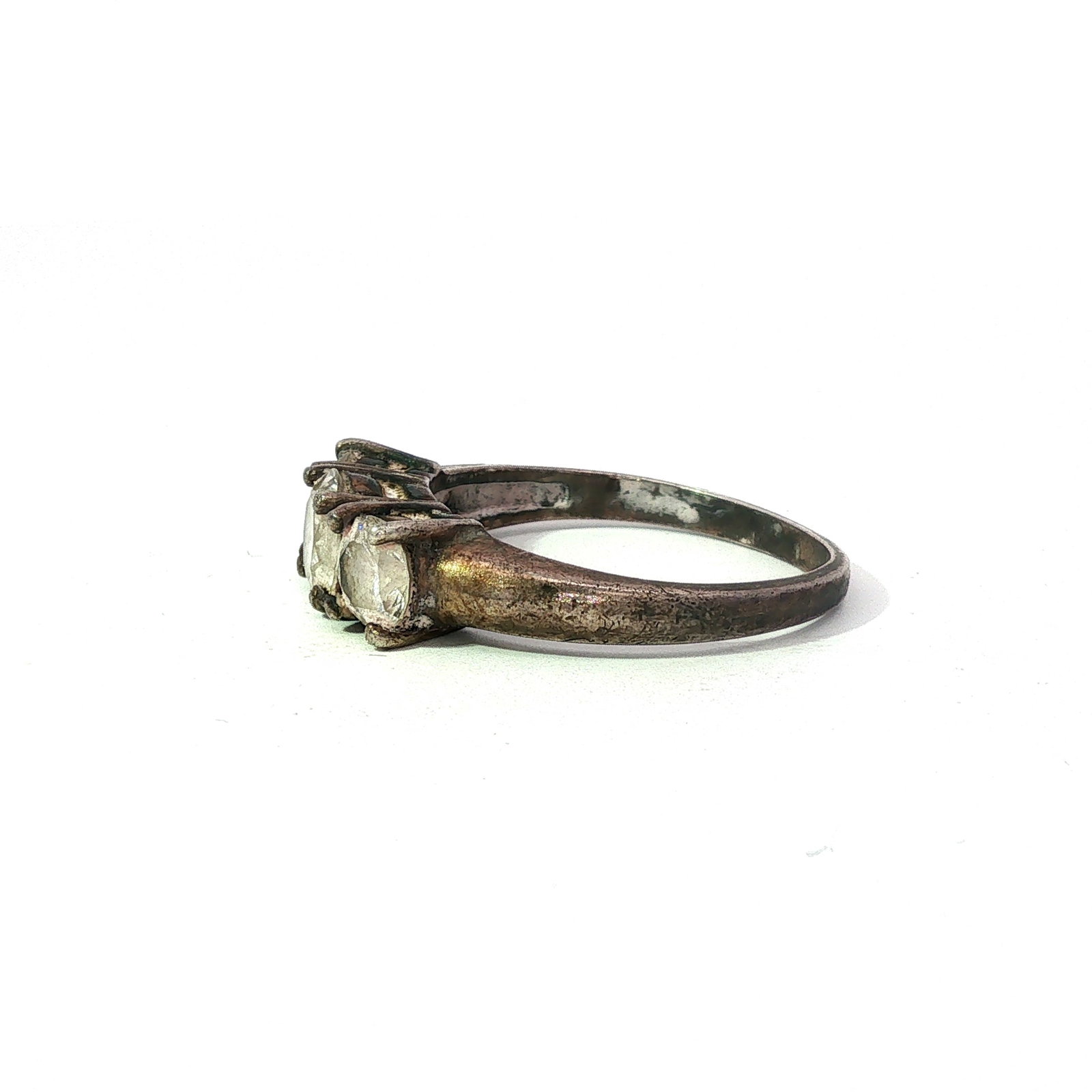 Sterling Silver Trilogy 3 Stone Ring - 3