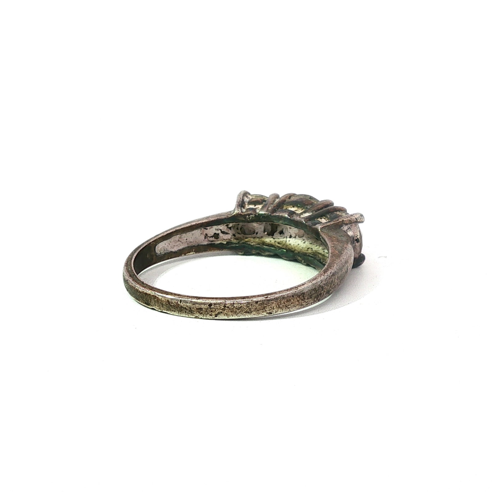 Sterling Silver Trilogy 3 Stone Ring - 4