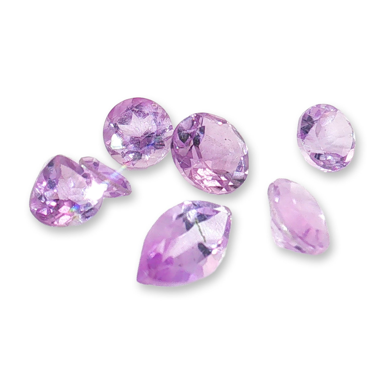8pc Pink Amethyst Gemstones in Various Shapes and Sizes (1 of 4)