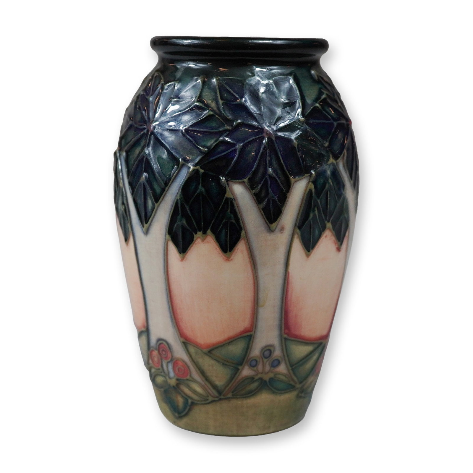 Moorcroft Pottery Small Tree Pattern Earthenware Ovoid Vase (1 of 3)