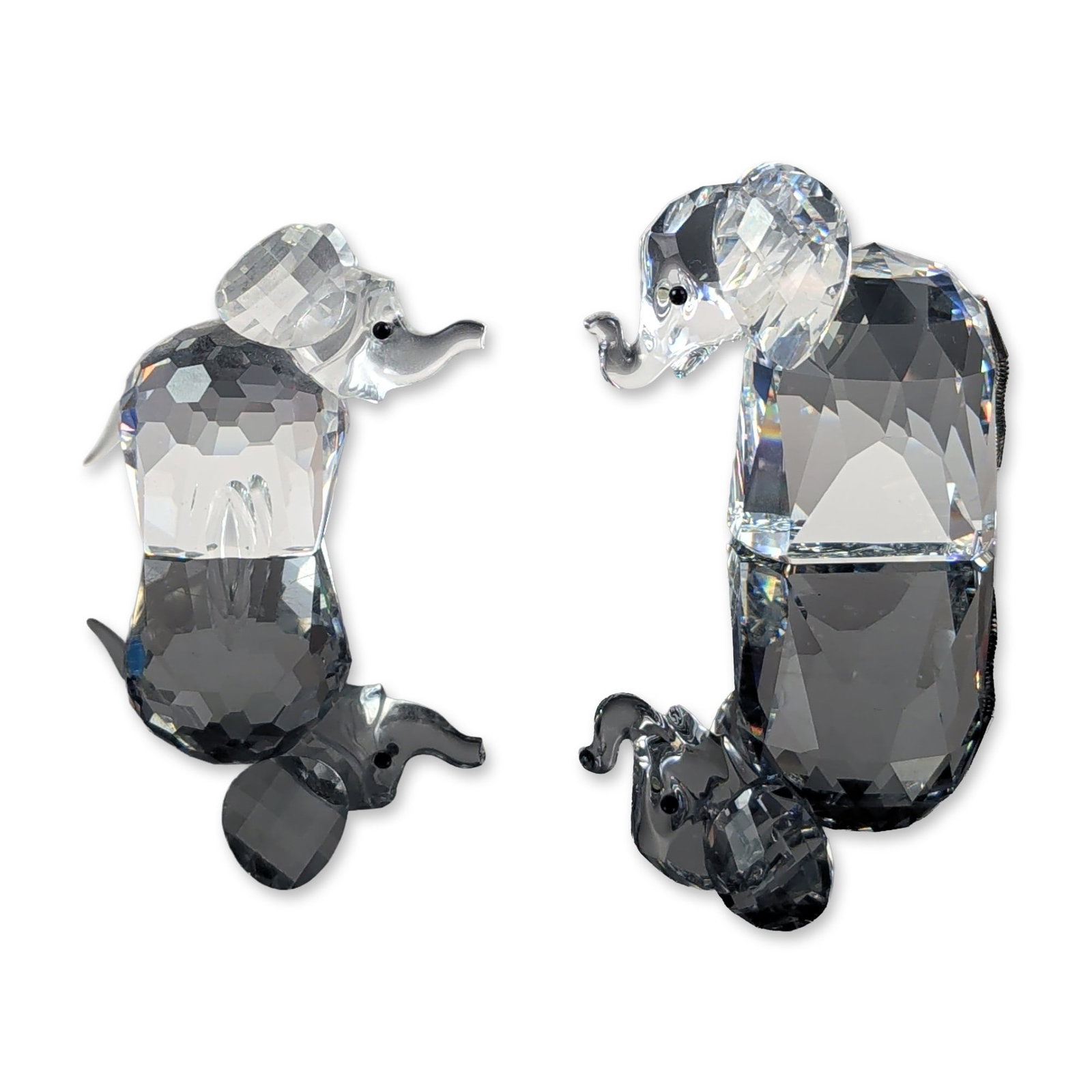 2pc Swarovski Silver Crystal Elephant Figurines (1 of 6)