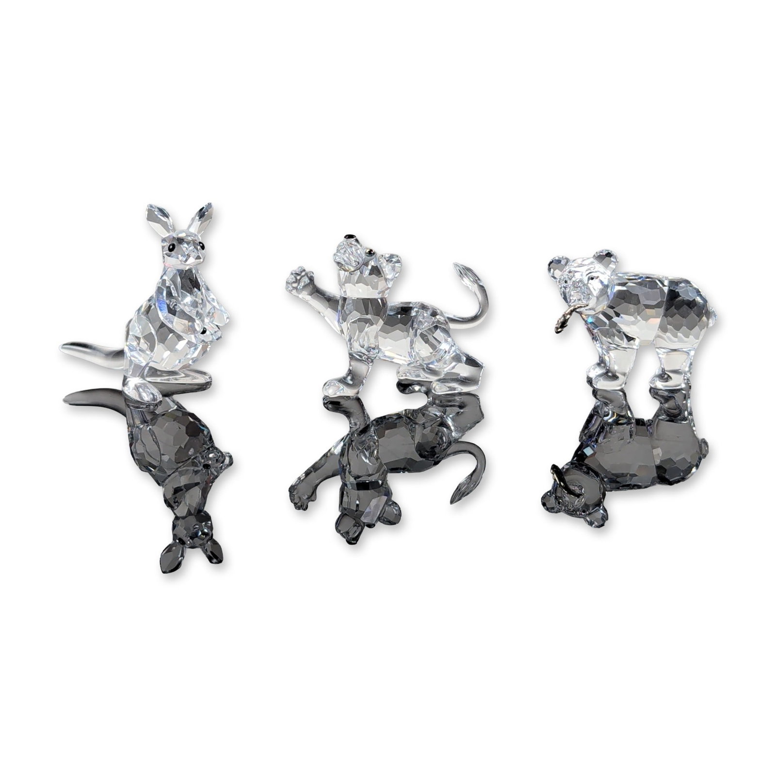 3pc Swarovski Silver Crystal Animal Figurines (1 of 6)