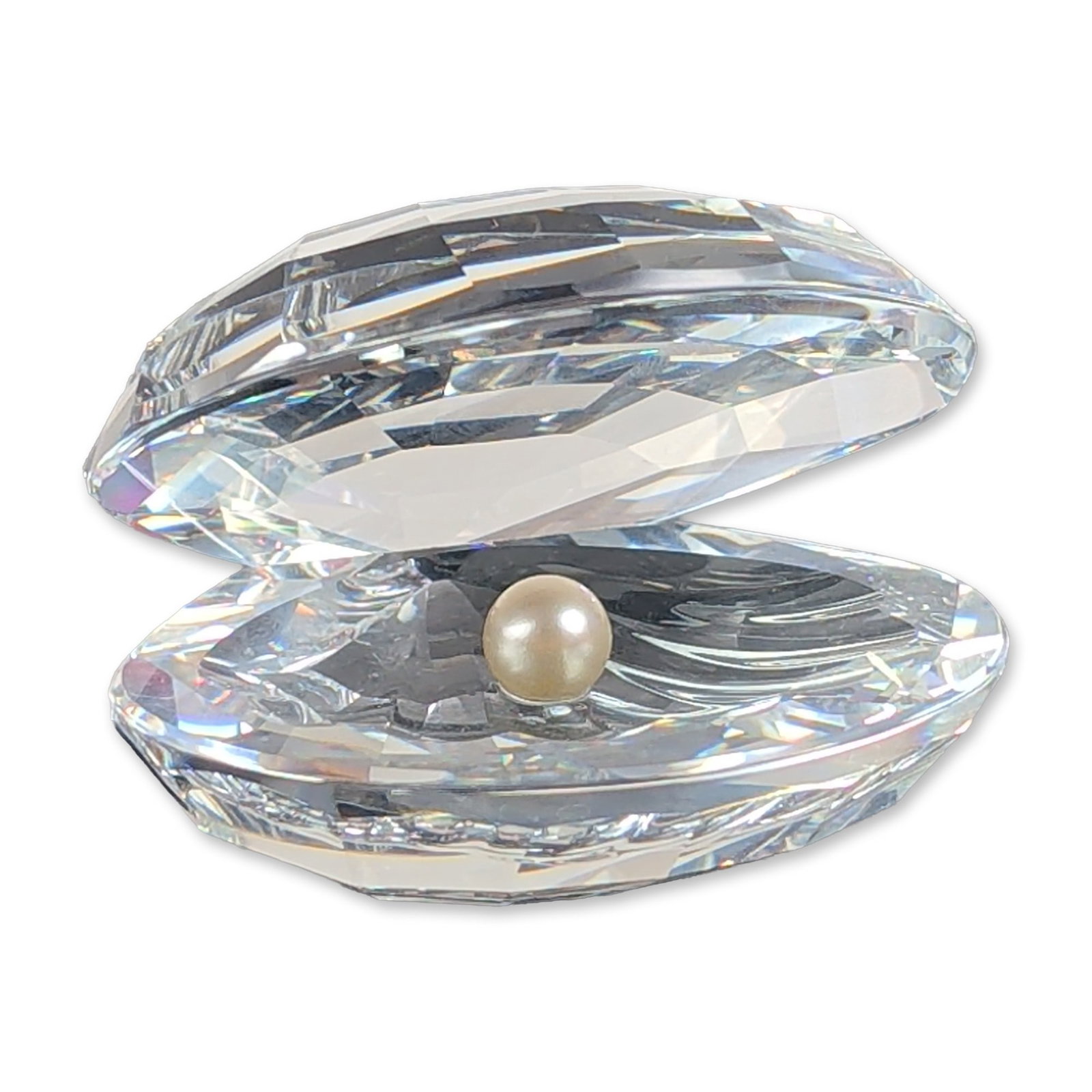 Swarovski Silver Crystal Clam Shell with Pearl (1 of 6)